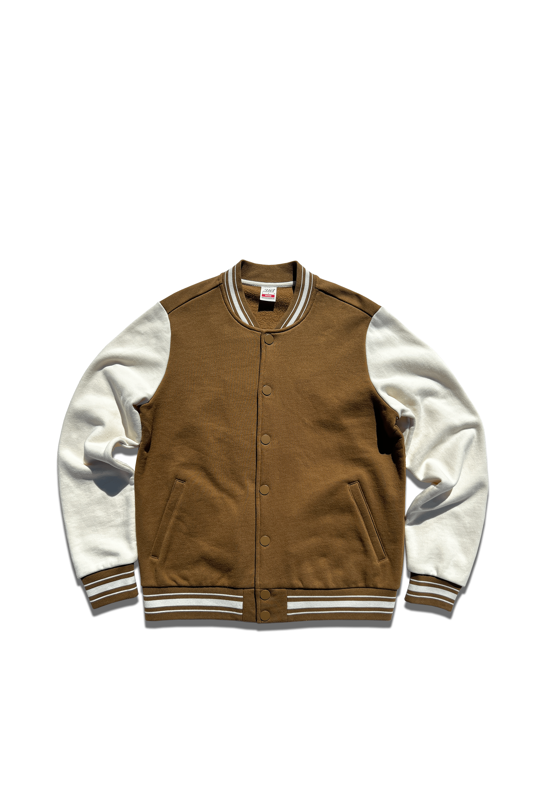 Vintage Cotton Letterman Jacket 16oz Almond Oil Sleeves Classic