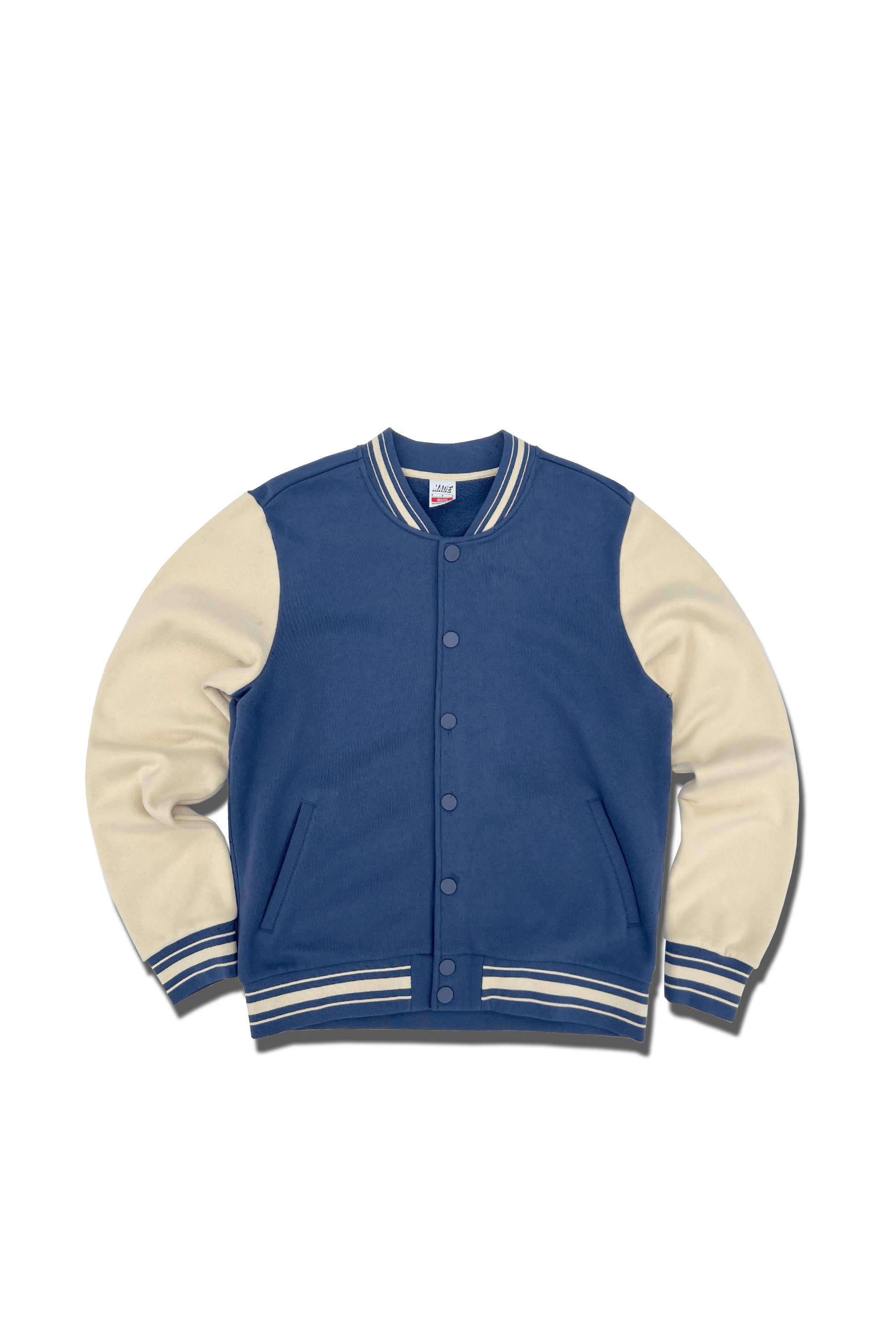 Vintage Cotton Letterman Jacket 16oz Almond Oil Sleeves Classic