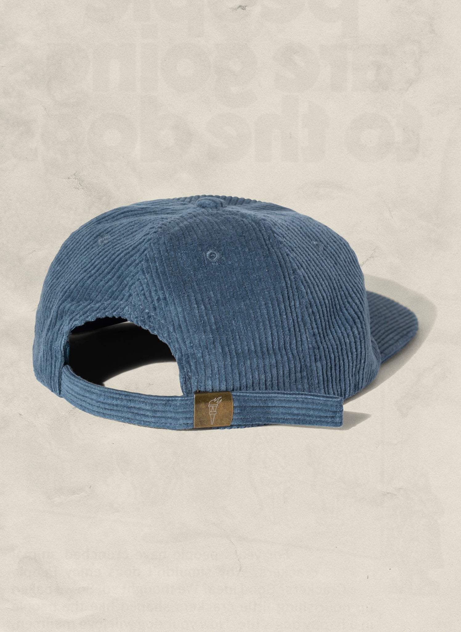 Kids Corduroy Field Trip Hat Adjustable Brass Strap 5-Panel