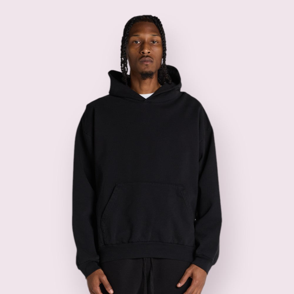 DOV Heavyweight Garment-Dyed Cotton Unisex Hoodie Shrink-Free Spacious Fit