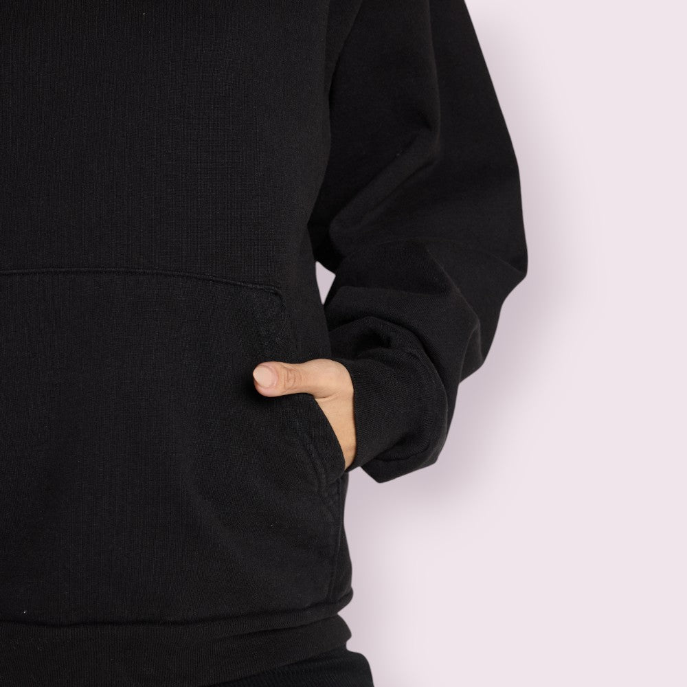 DOV Heavyweight Garment-Dyed Cotton Unisex Hoodie Shrink-Free Spacious Fit