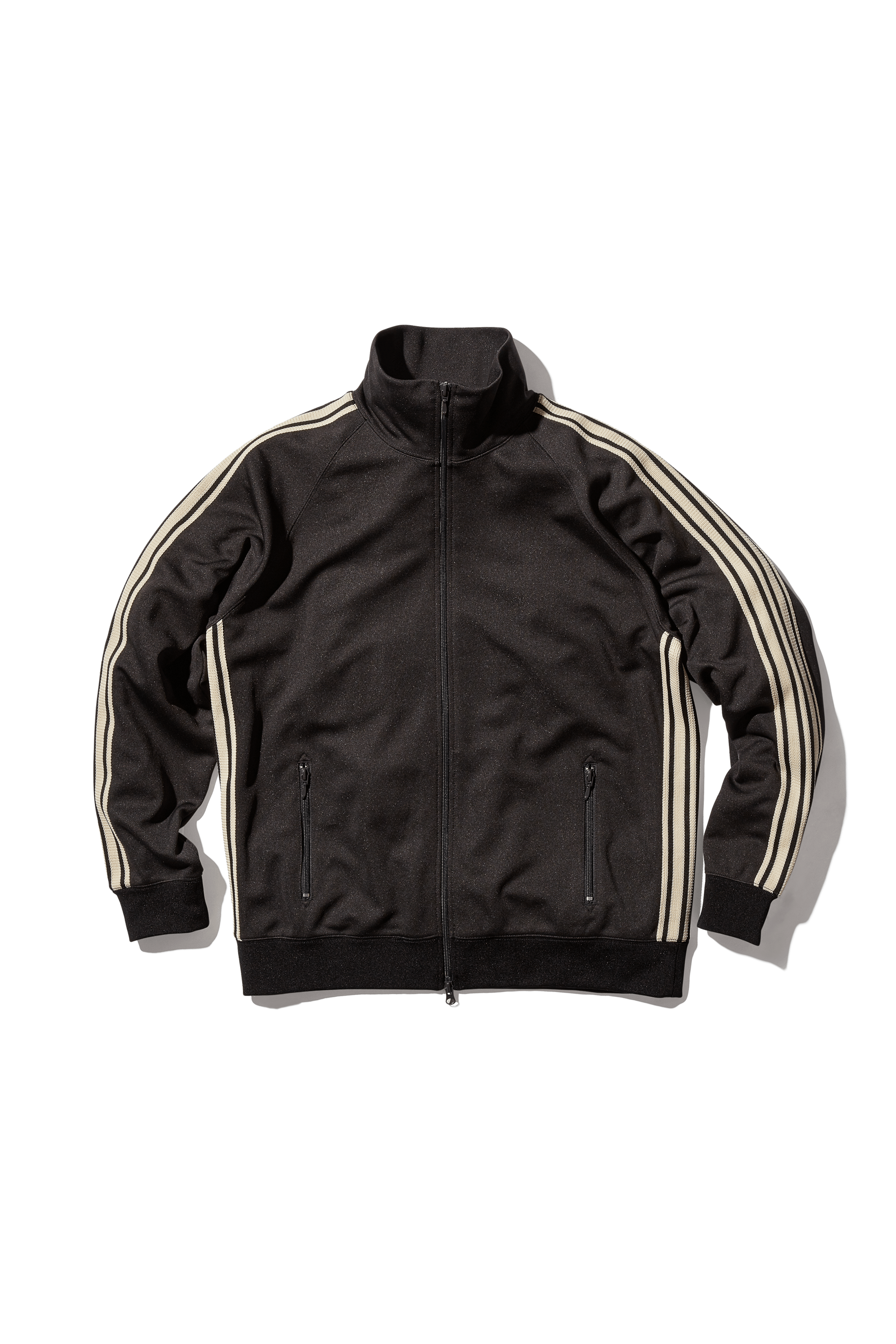 Premium Heavyweight Polyester Track Jacket with Custom Knit Taping and Two-Way Zipper