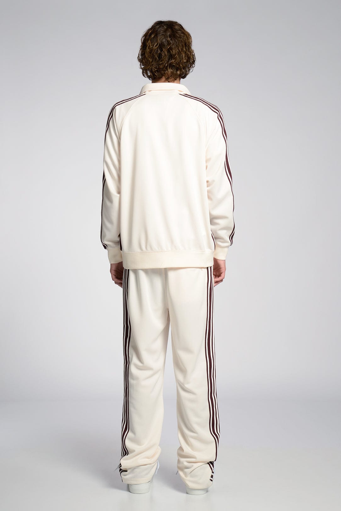 Premium Heavyweight Polyester Track Jacket with Custom Knit Taping and Two-Way Zipper
