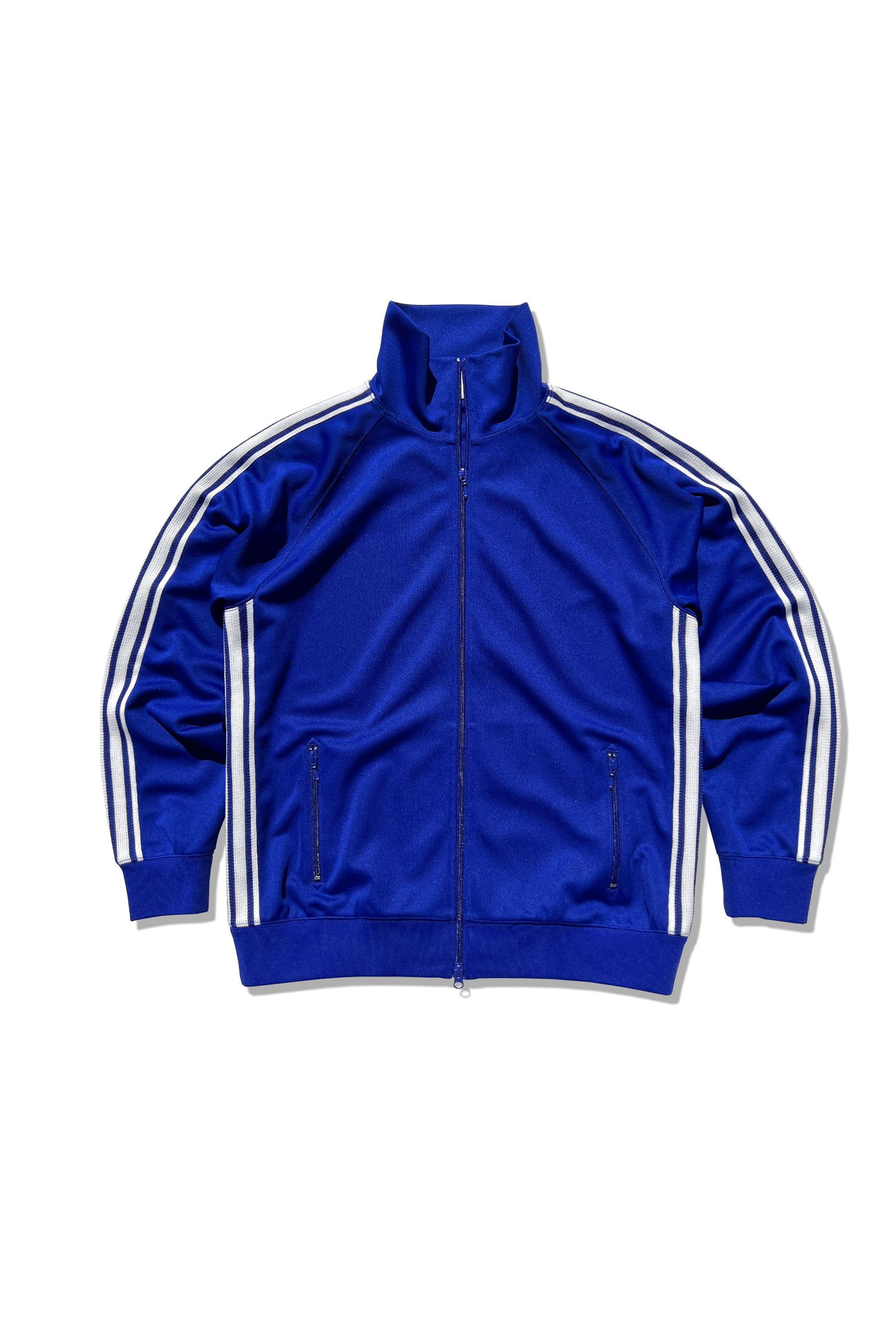Premium Heavyweight Polyester Track Jacket with Custom Knit Taping and Two-Way Zipper