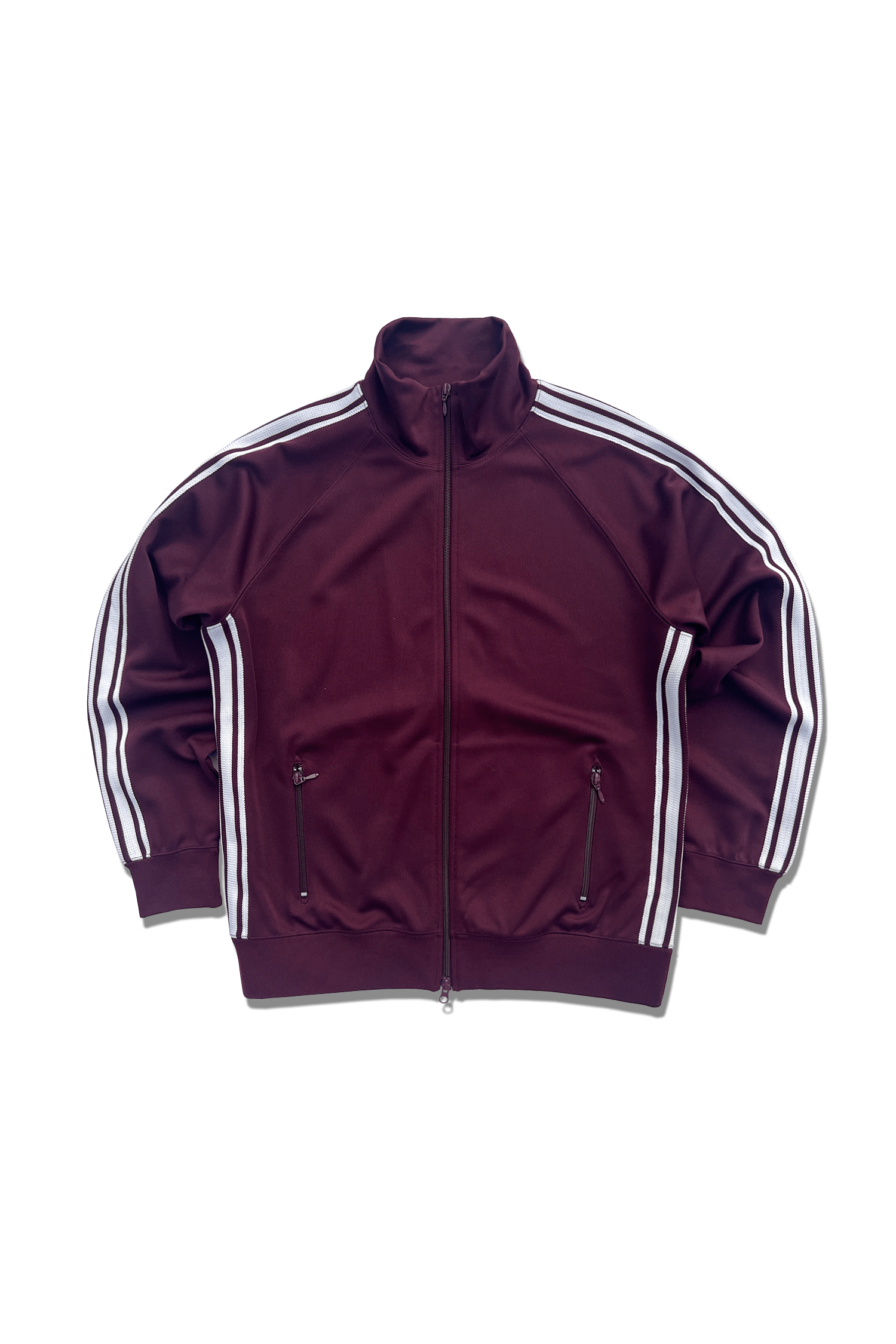 Premium Heavyweight Polyester Track Jacket with Custom Knit Taping and Two-Way Zipper