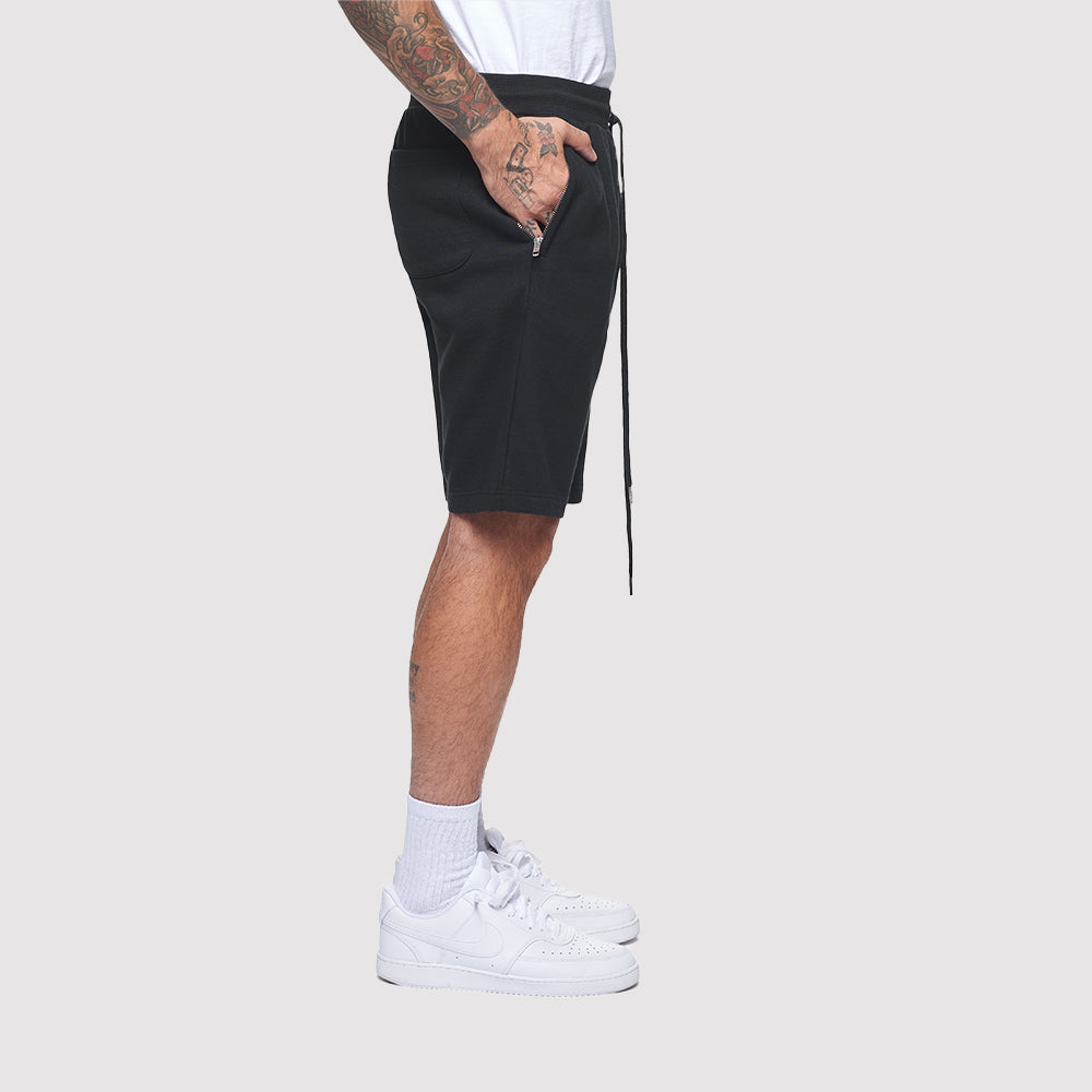 Diamond Max-Weight French Terry Shorts with Zipper Pockets Metal Drawcord