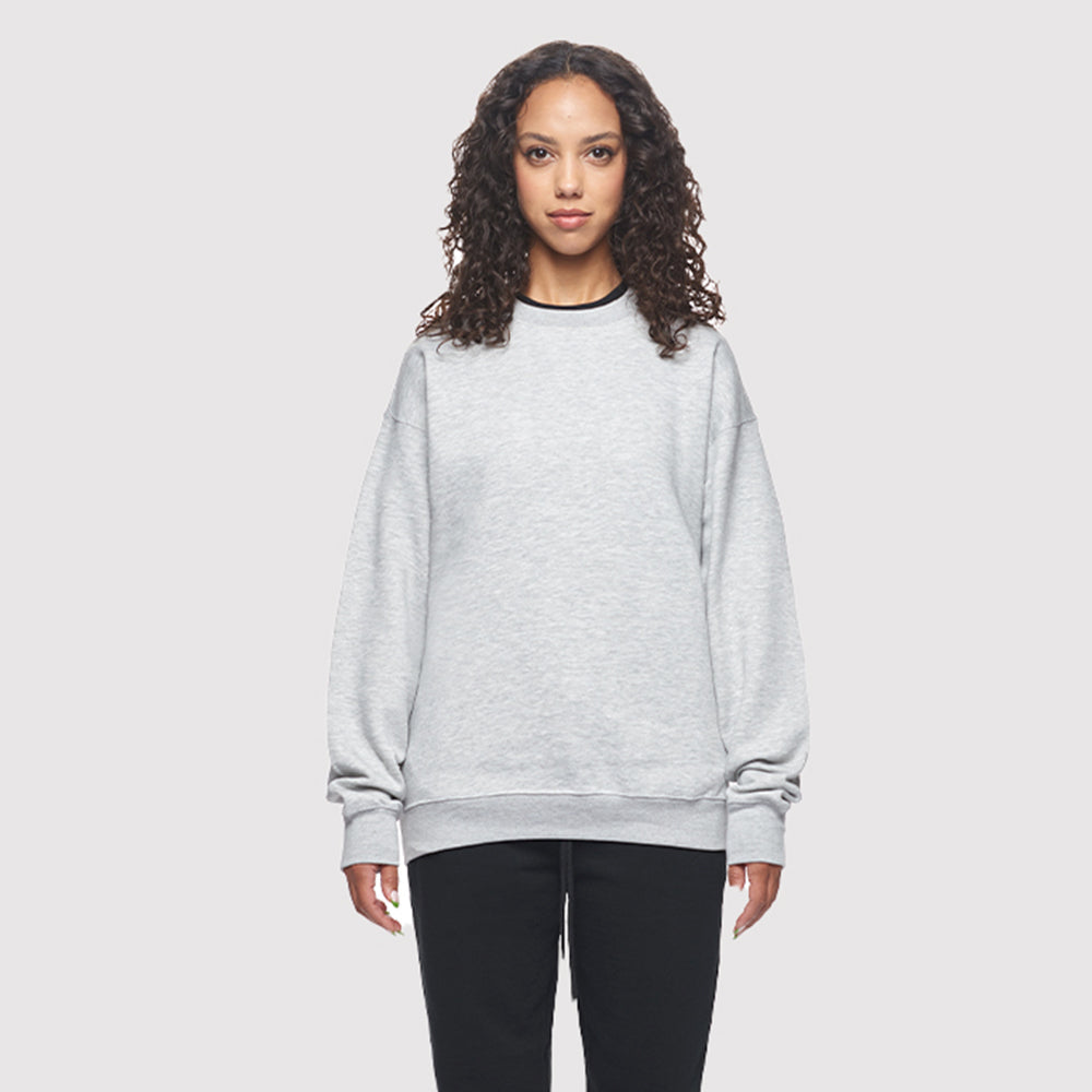 Heavyweight 3-End Fleece Unisex Crewneck Sweatshirt 80% Cotton Classic Fit