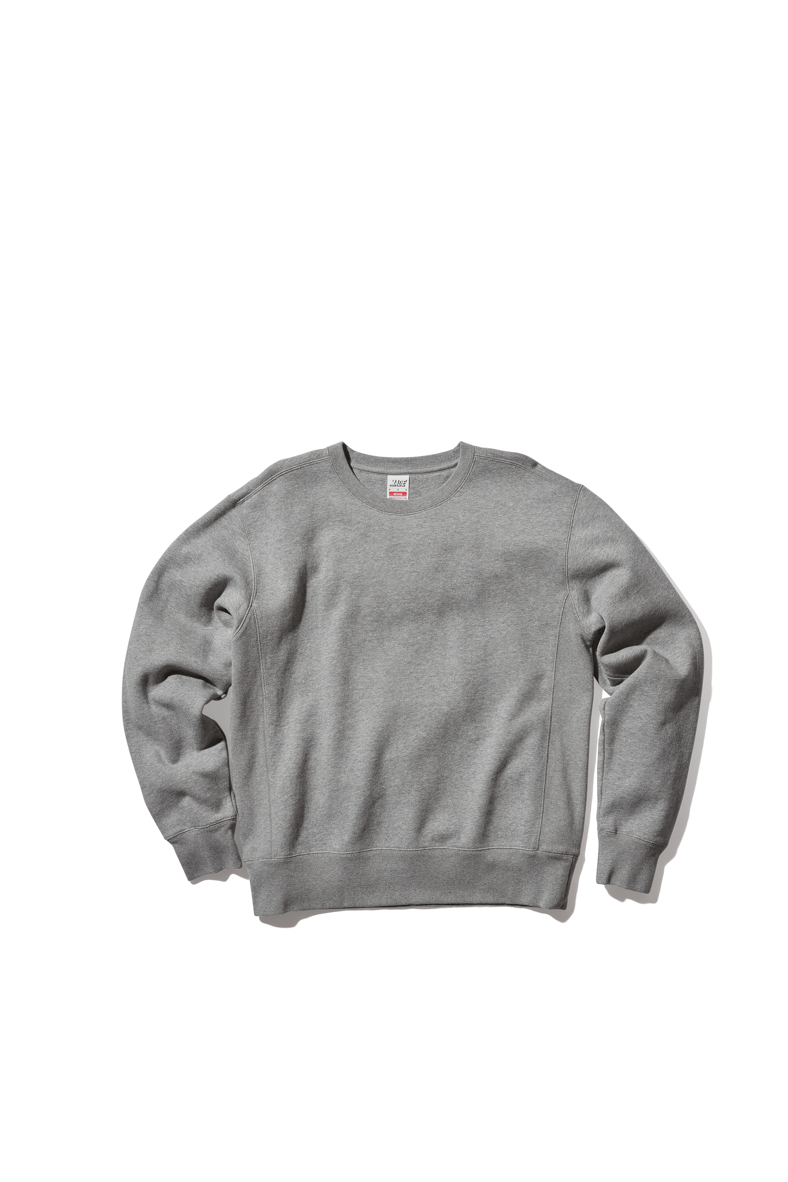 MADE Varsity Crewneck Heavyweight Cotton Blend Ribbed Cuffs Durable