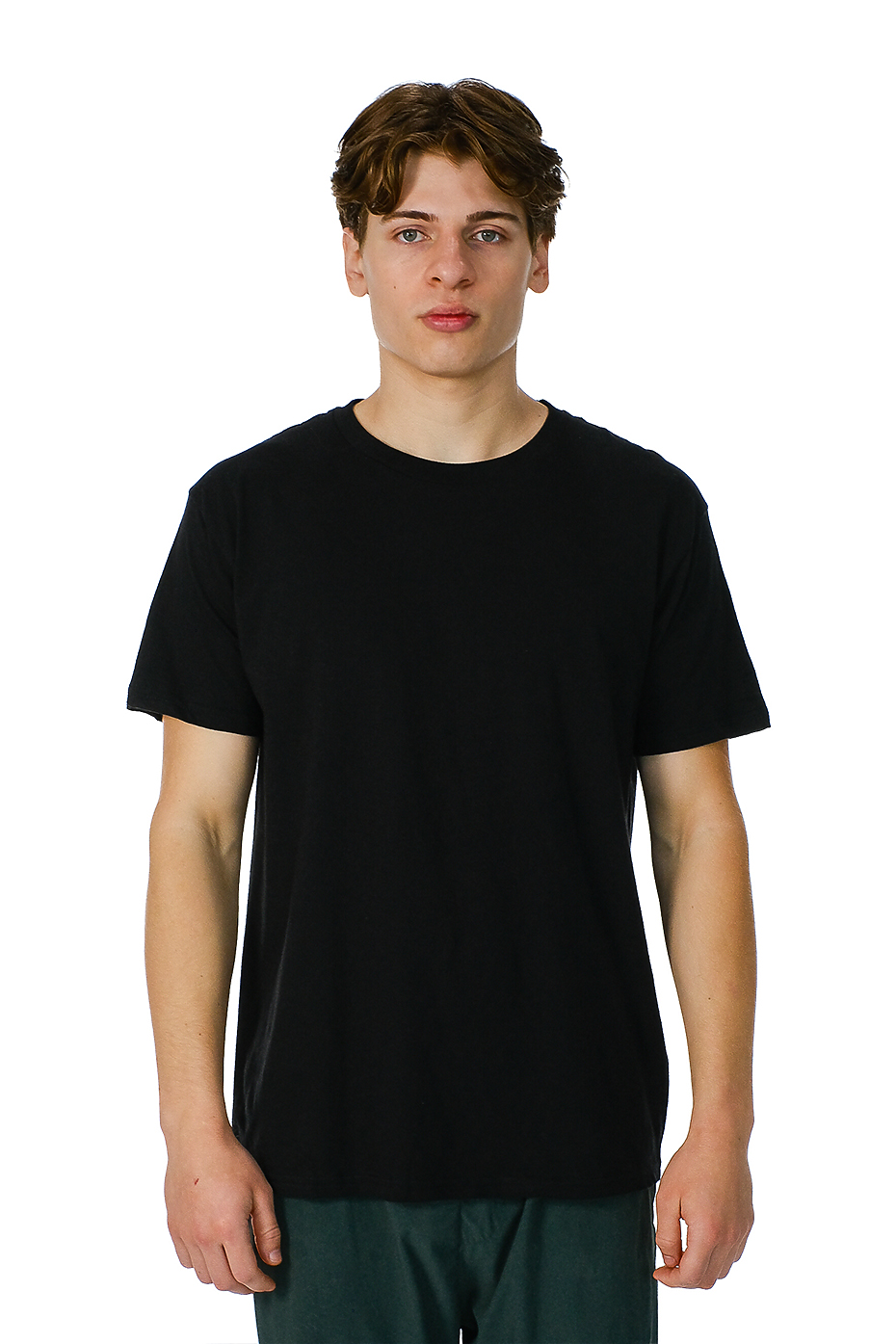Premium Ringspun Cotton Crew Neck Short Sleeve Tee, Pre-Shrunk