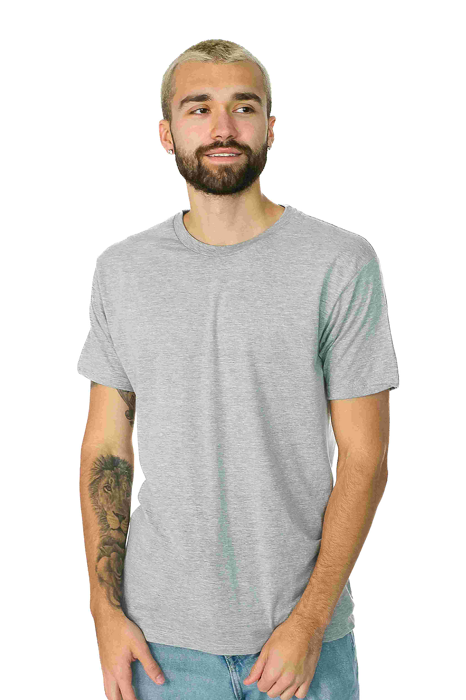 Premium Heather Short Sleeve Crew Neck Tee 60% Cotton