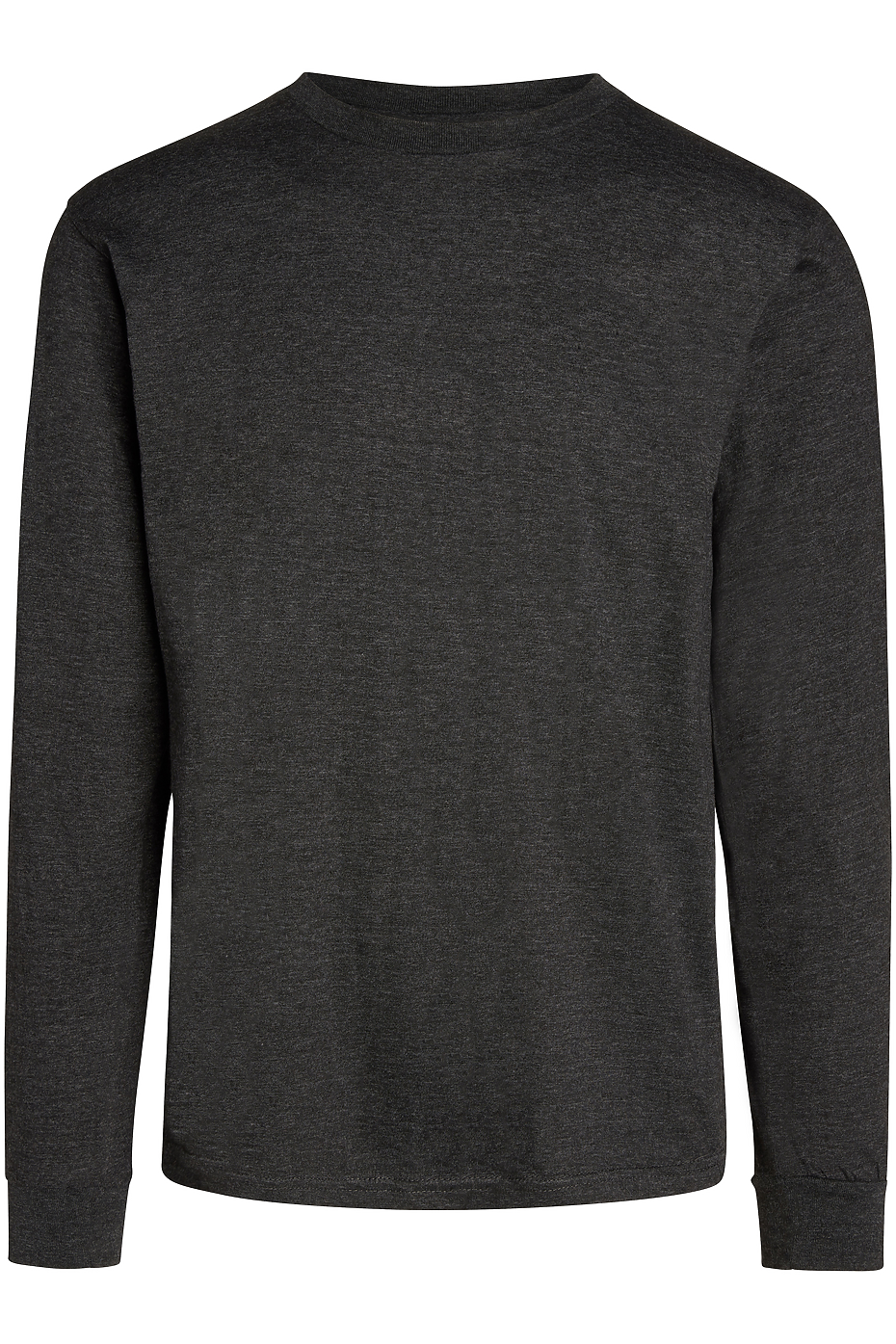 Premium Heather Long Sleeve Crew Neck Tee CVC Cotton-Poly Blend