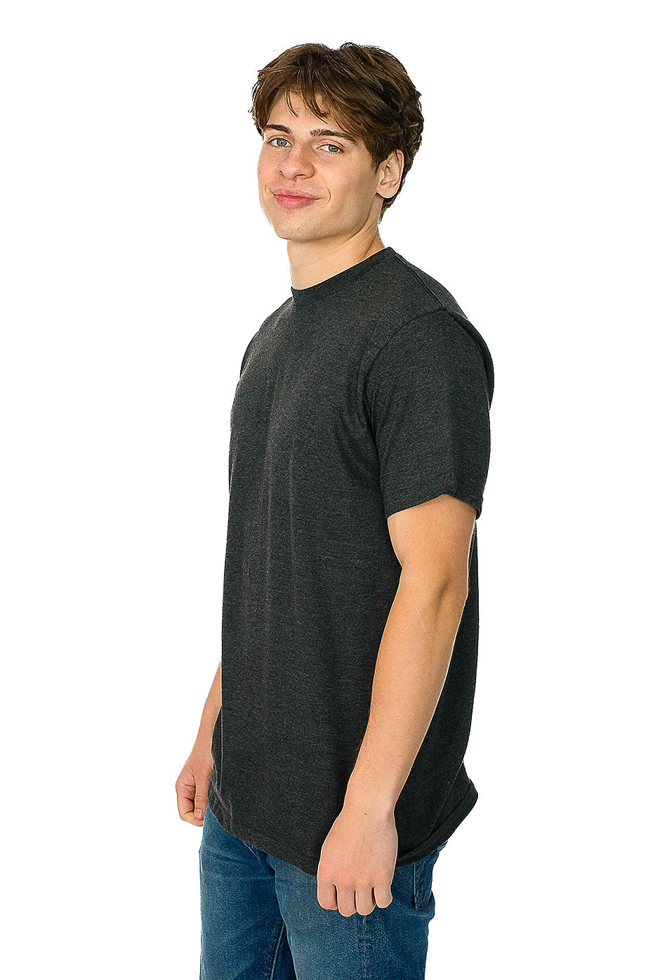 Classic Short Sleeve Heather Tee 60% Cotton 40% Polyester