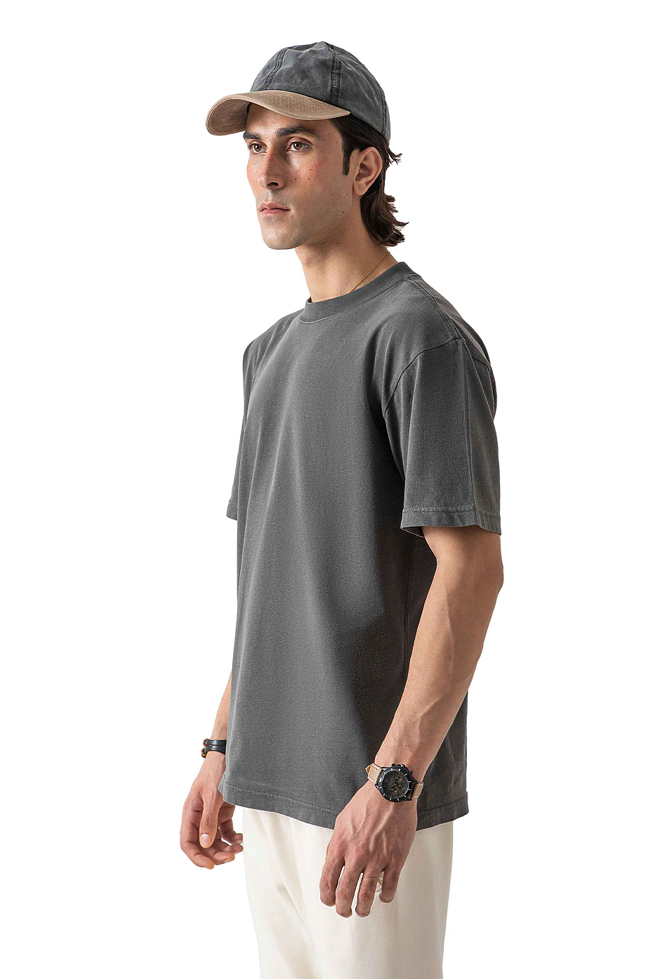 Heavyweight Oversized Garment-Dyed 100% Cotton Relaxed Fit T-Shirt