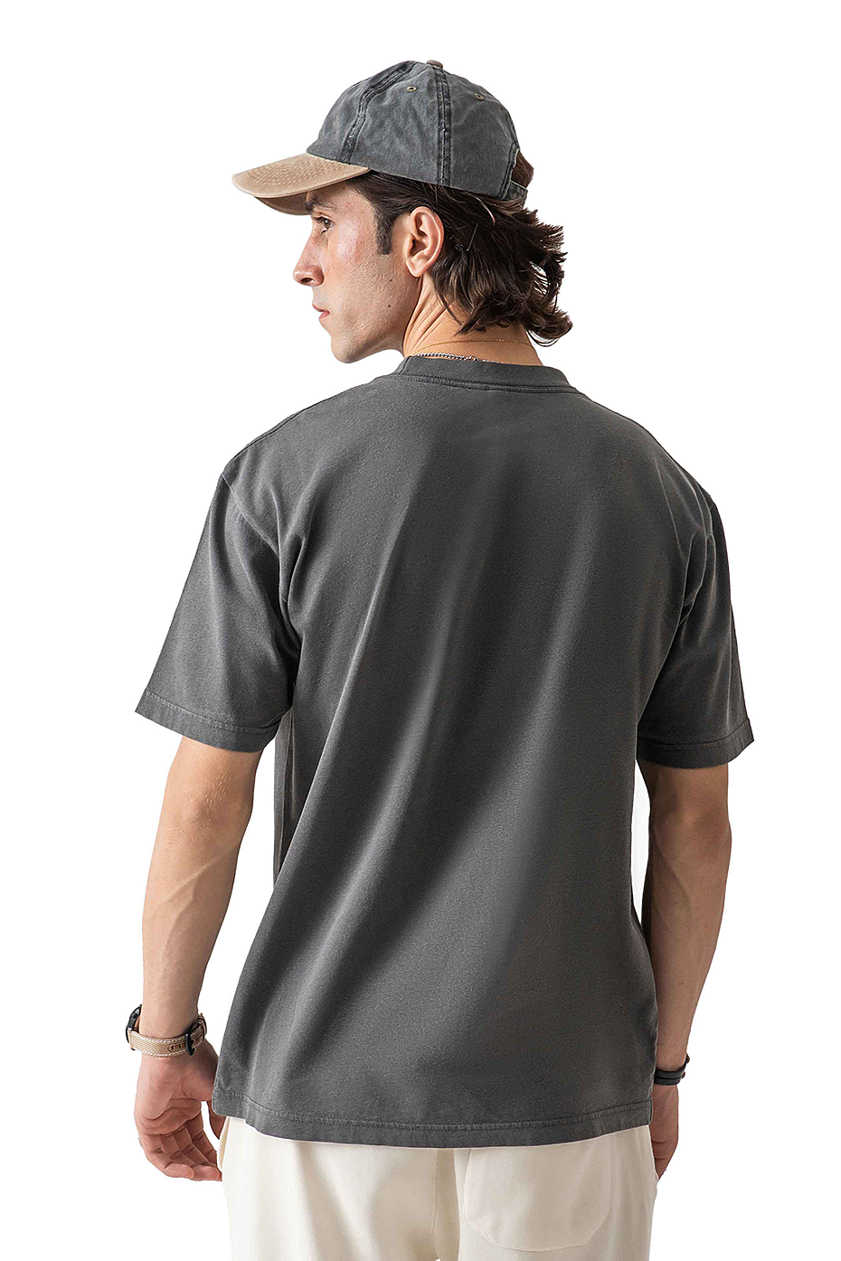 Heavyweight Oversized Garment-Dyed 100% Cotton Relaxed Fit T-Shirt