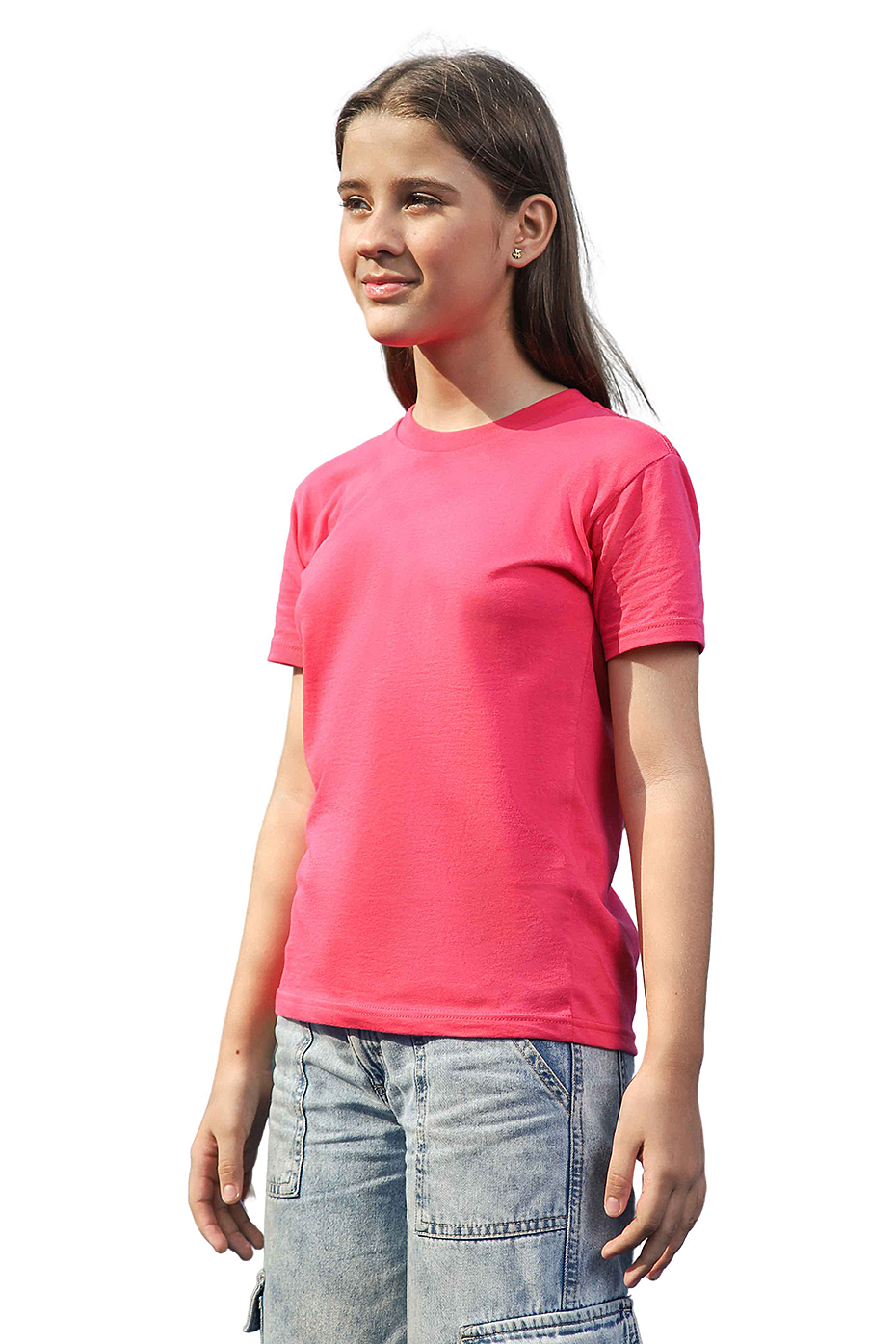 Youth Premium Soft Combed Cotton Short Sleeve T-Shirt for Bulk Customization
