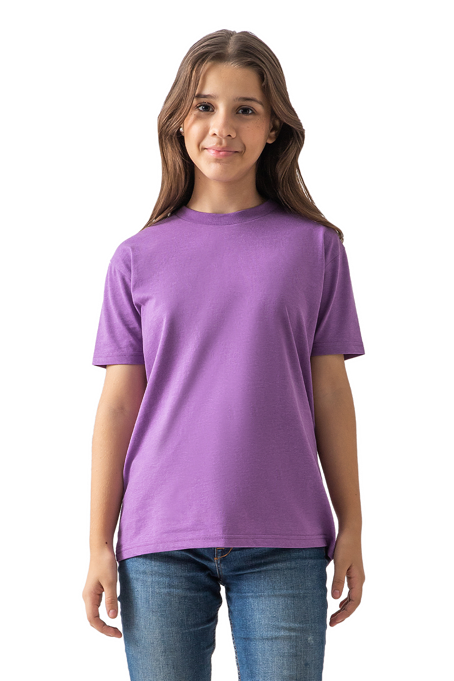 Youth Premium Soft Combed Cotton Short Sleeve T-Shirt for Bulk Customization