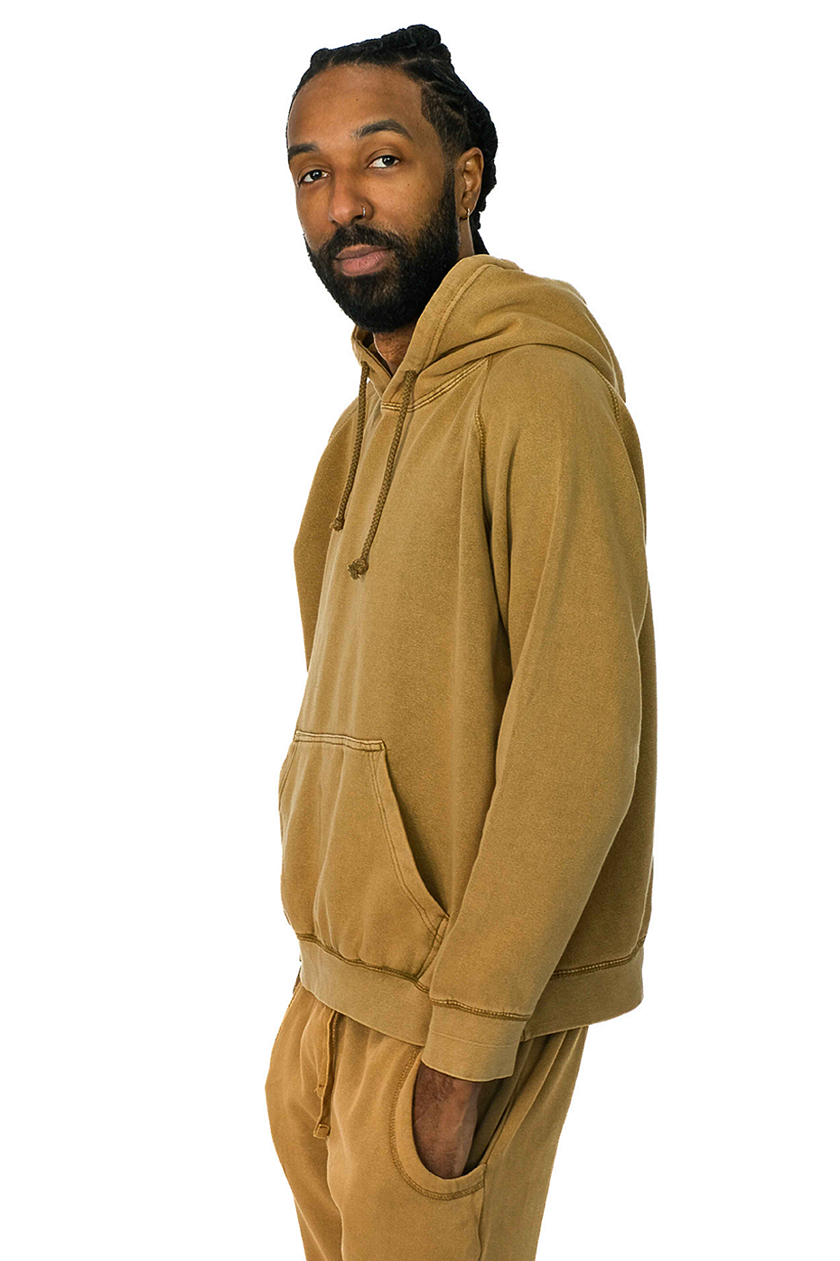 Vintage Mineral Washed Hoodie Soft 80% Cotton Blend Fleece