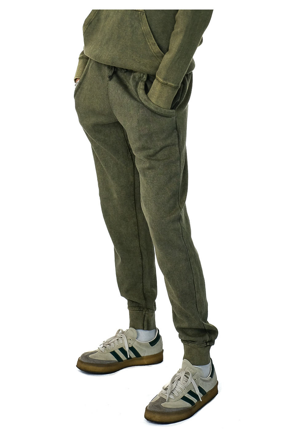Vintage Mineral Washed Men's Jogger Pants - Soft Fleece Comfort