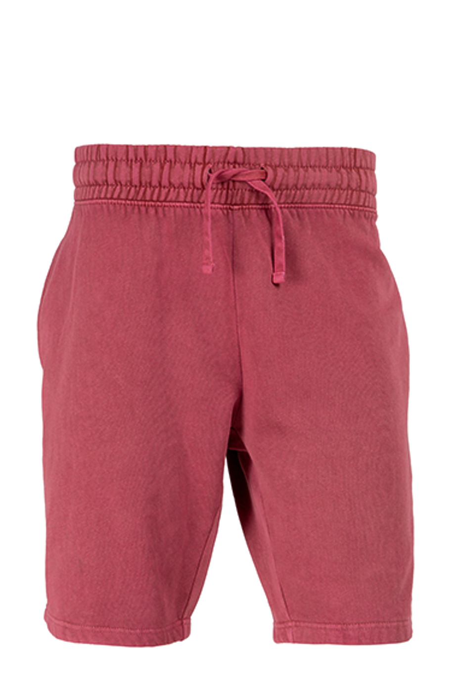 Vintage Mineral Washed Fleece Shorts Soft Cotton Blend Elastic Waistband