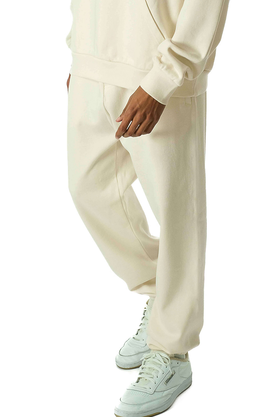 Heavyweight Relaxed-Fit Cotton Blend Jogger Sweatpants with Drawcord
