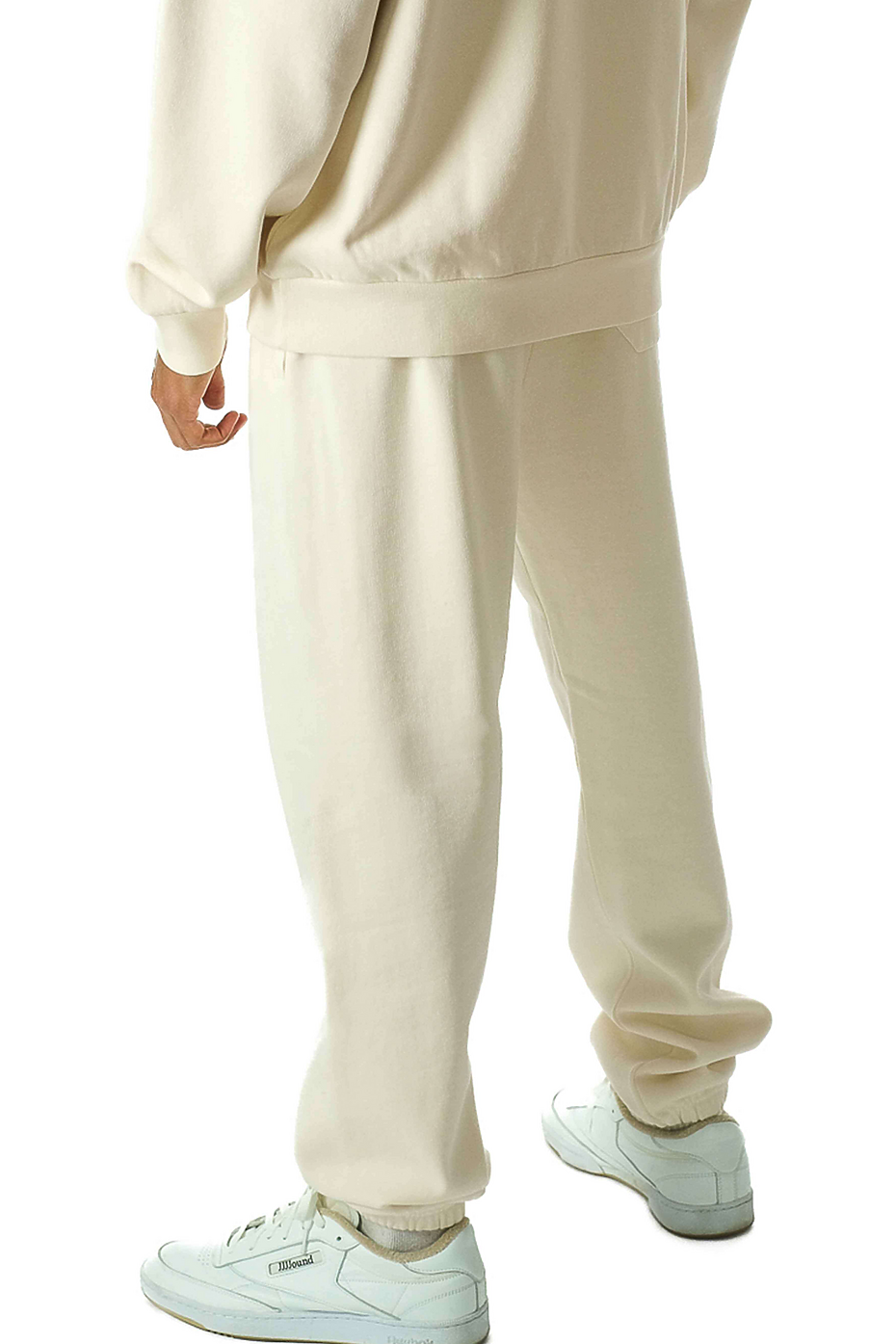 Heavyweight Relaxed-Fit Cotton Blend Jogger Sweatpants with Drawcord
