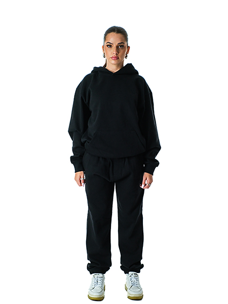 Heavyweight Relaxed-Fit Cotton Blend Jogger Sweatpants with Drawcord