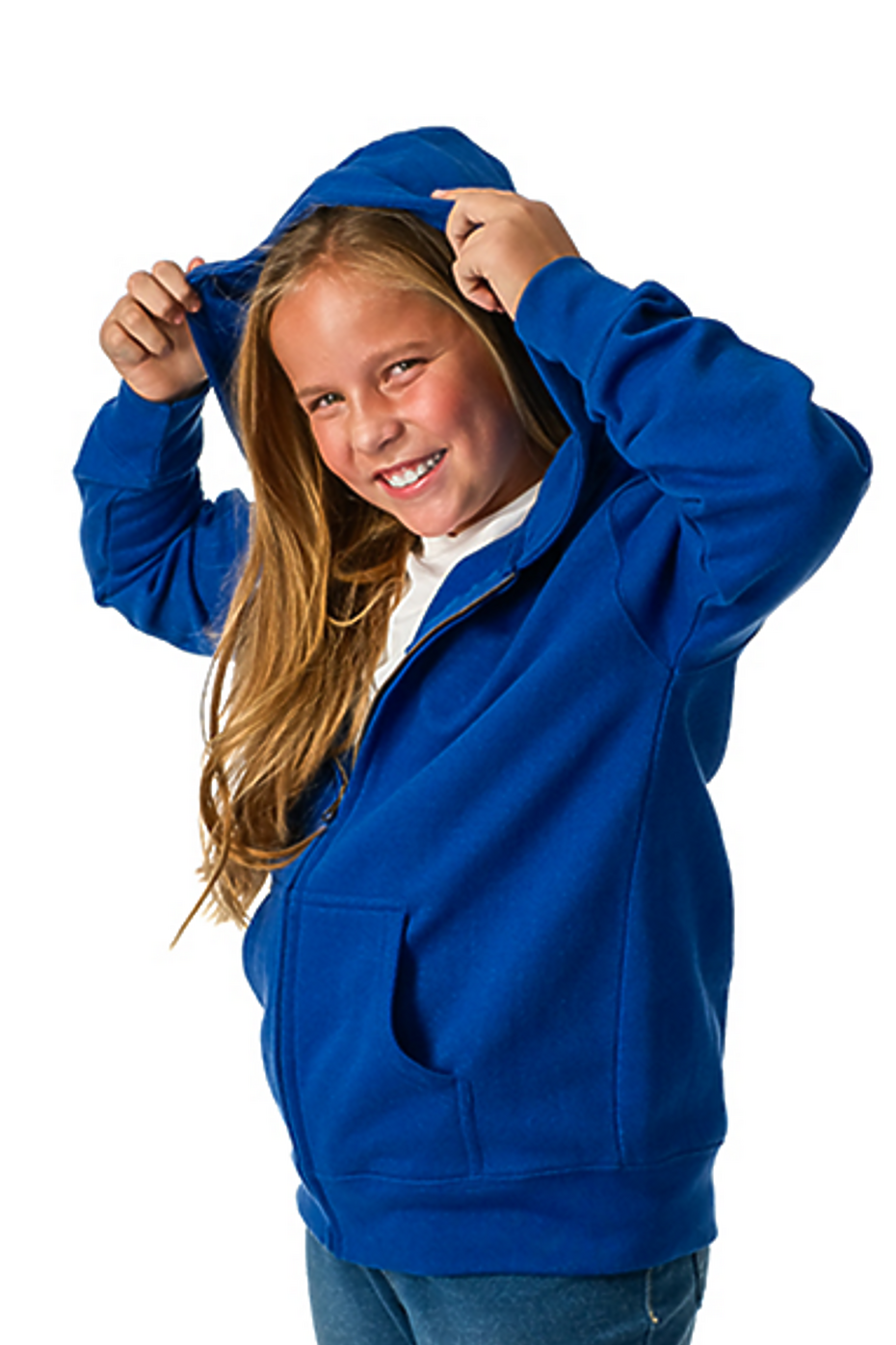 Youth Classic Zipper Hoodie Fleece Lined YKK Full Zip