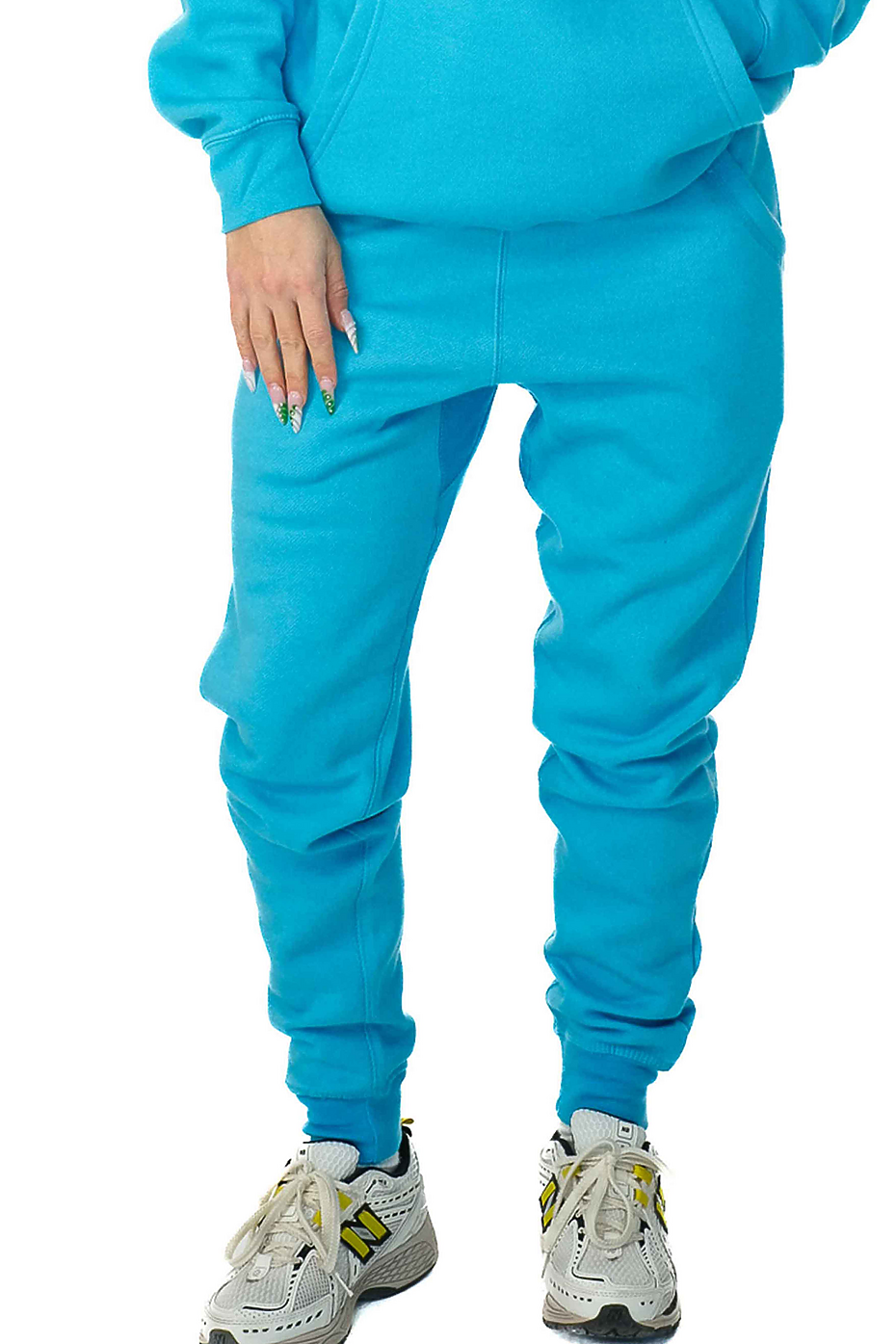 Premium Midweight Fleece Jogger Pants with Ribbed Waistband & Cuffs