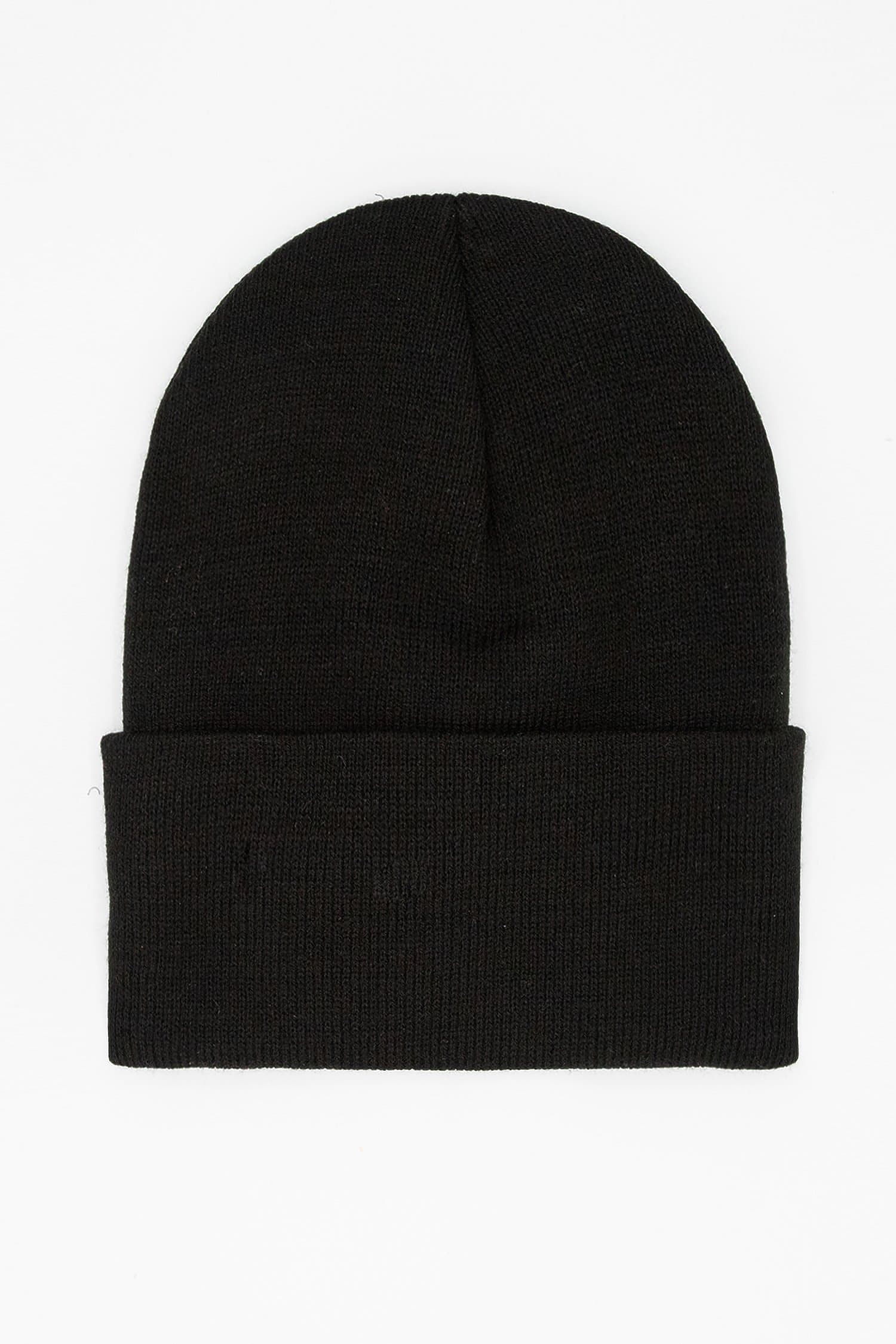 Classic Cuff Beanie Unisex 100% Acrylic Warm Winter Headwear Made in USA