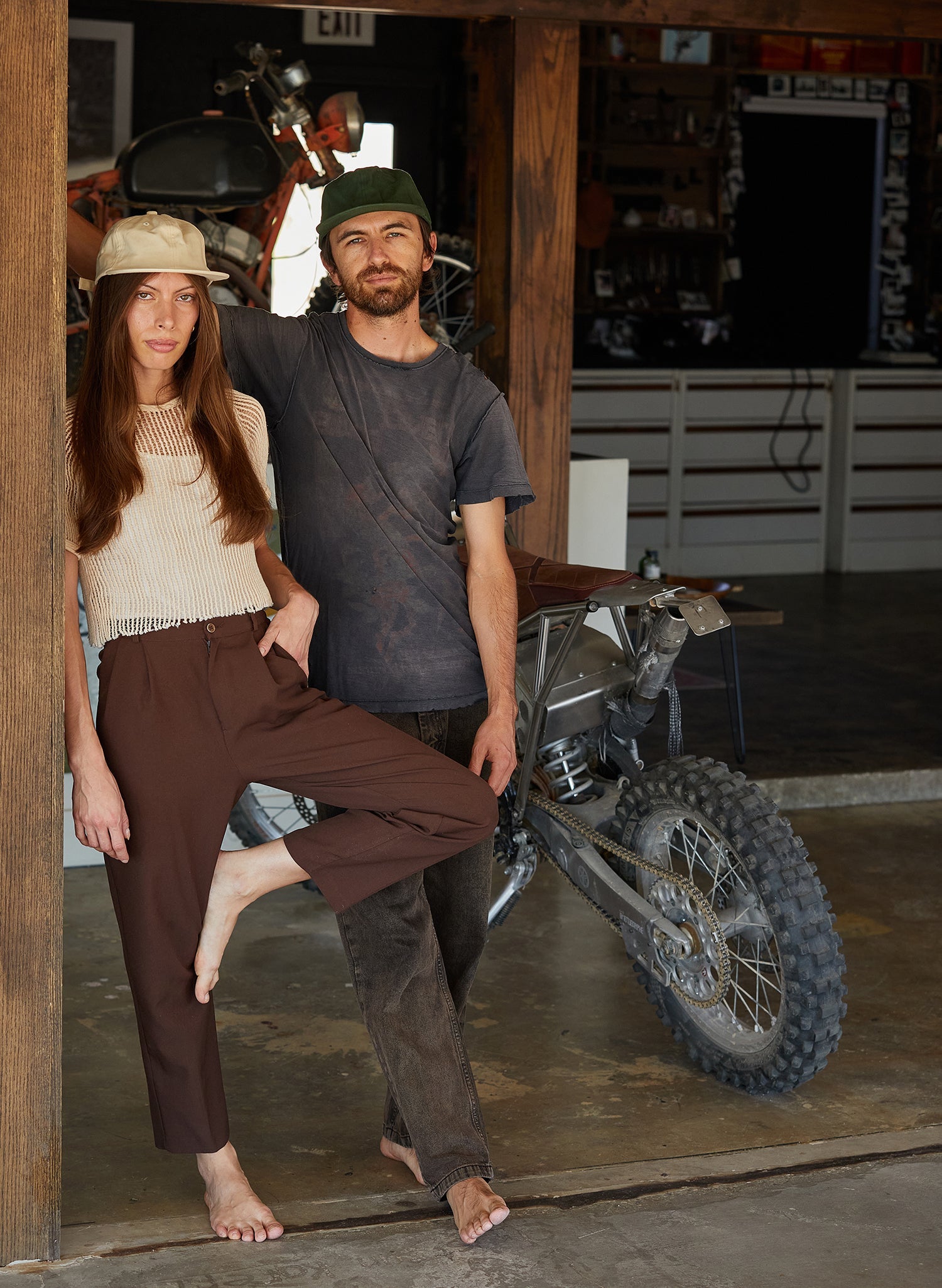 Brushed Cotton Field Trip Hat Unstructured 6-Panel Adjustable Brass Strap