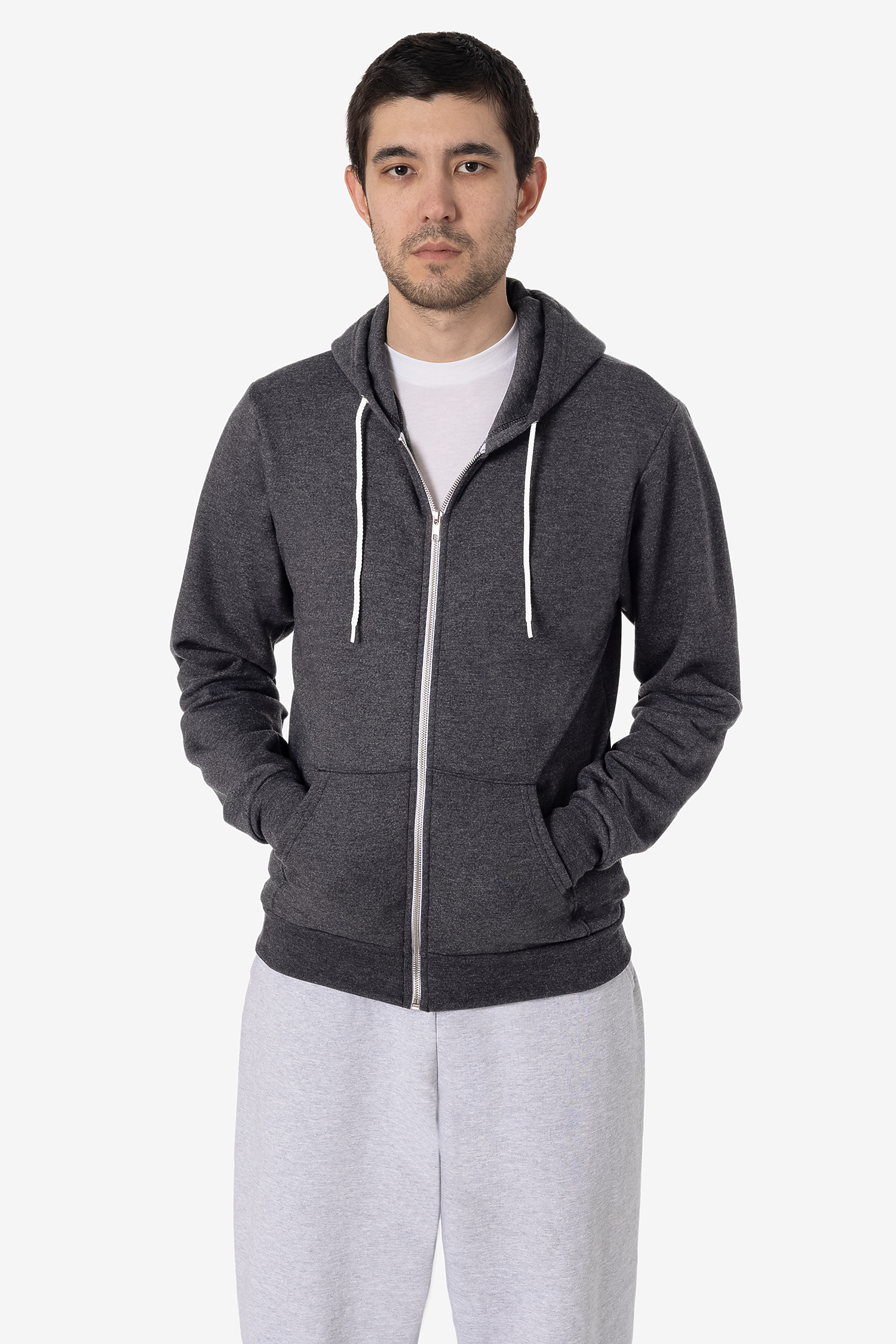 Premium Poly-Cotton Flex Fleece Full-Zip Unisex Hoodie - 8.2 oz Comfort