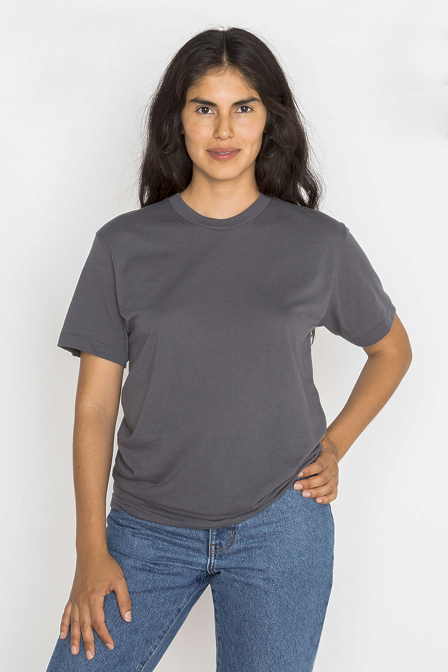 Premium Unisex Poly-Cotton Blend Crewneck T-Shirt, 3.8 oz, Made in USA