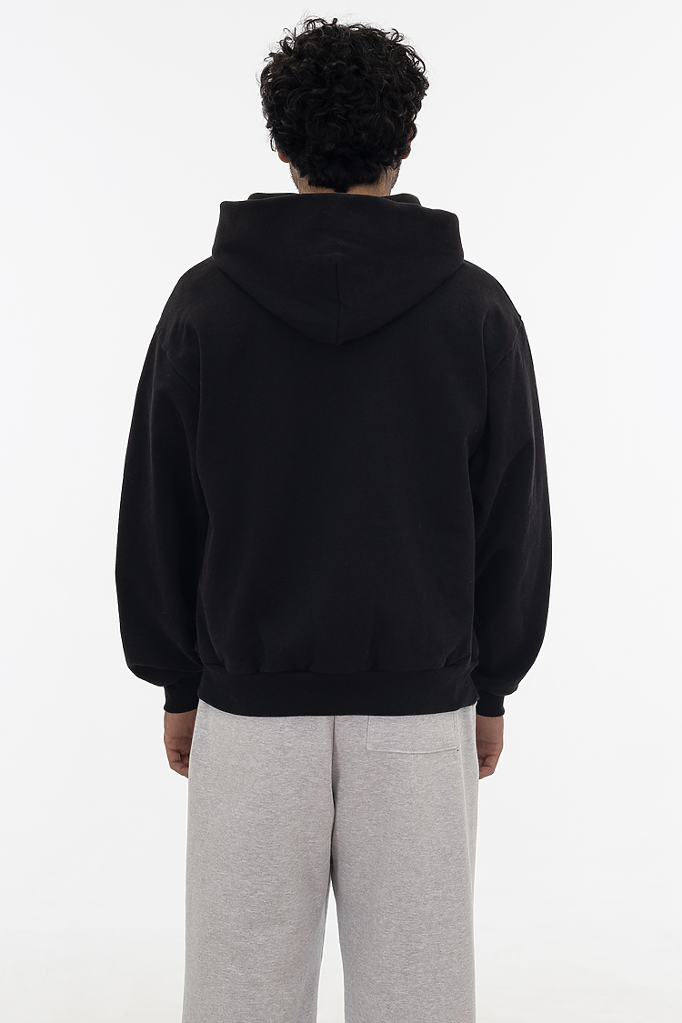 Premium Heavyweight 14oz Full-Zip Fleece Hoodie Loose Fit with Kangaroo Pocket