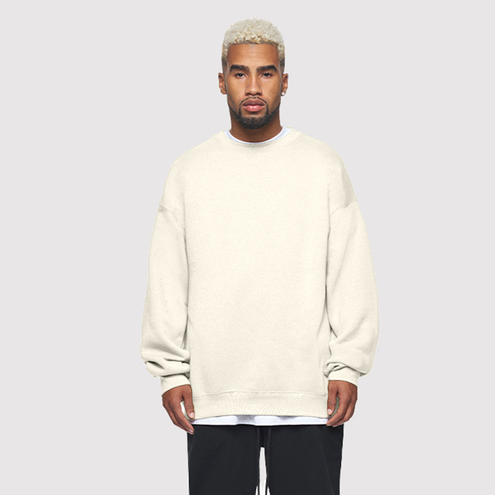 Heavyweight 3-End Fleece Unisex Crewneck Sweatshirt 80% Cotton Classic Fit