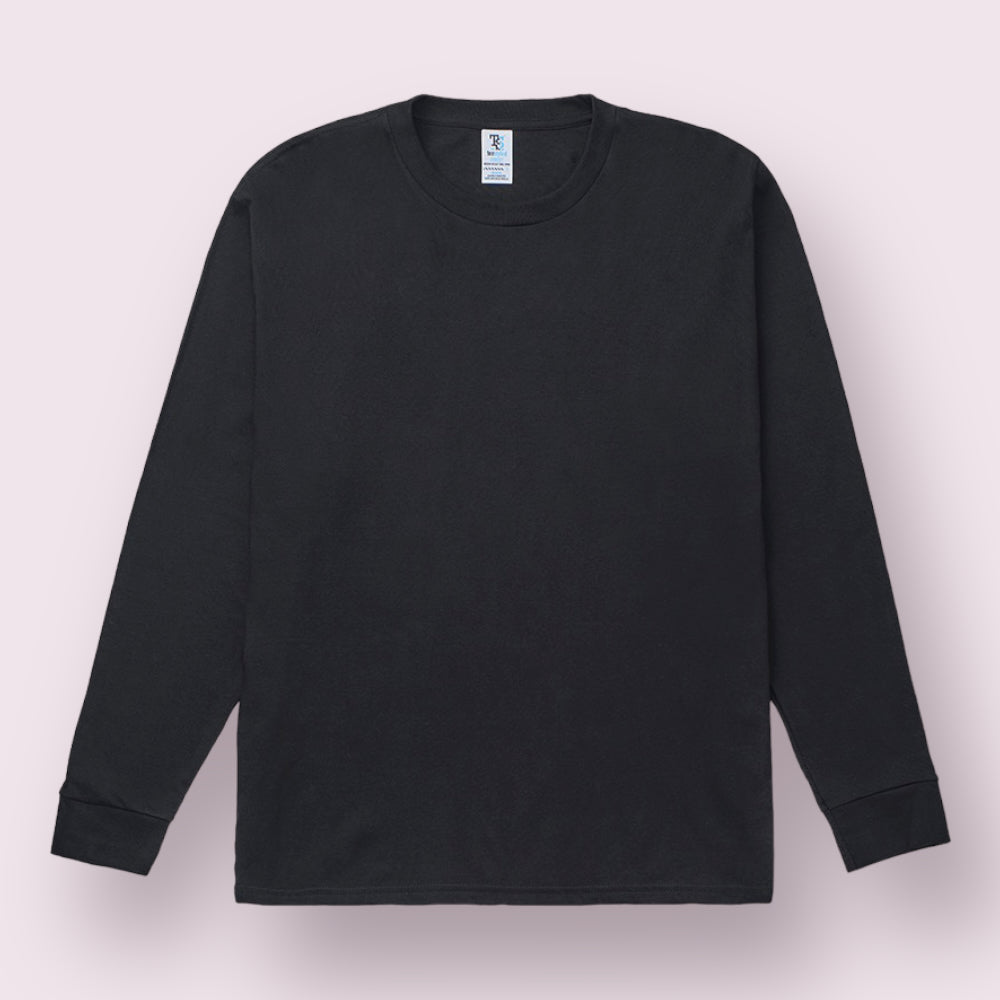 Men's Heavyweight Open-End Cotton Long Sleeve Tee | Durable Classic Fit Shirt