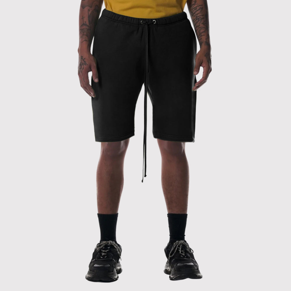 Heavyweight 3-End Fleece Drop-Crotch Combed Cotton Shorts with Drawcords