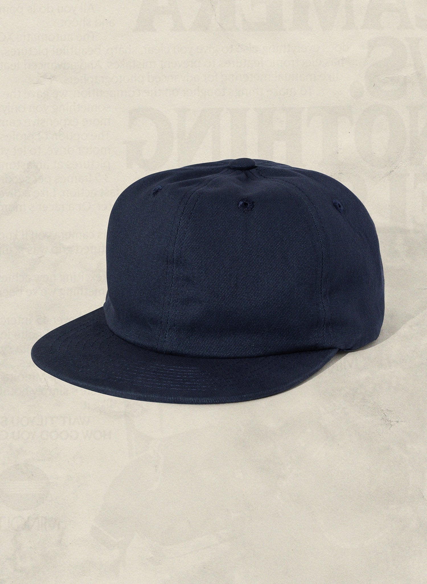 Brushed Cotton Field Trip Hat Unstructured 6-Panel Adjustable Brass Strap