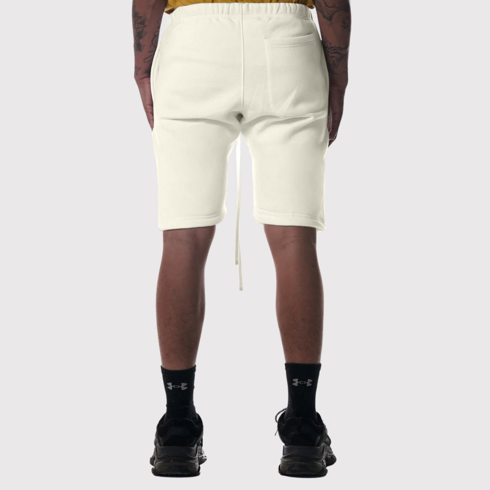 Heavyweight 3-End Fleece Drop-Crotch Combed Cotton Shorts with Drawcords