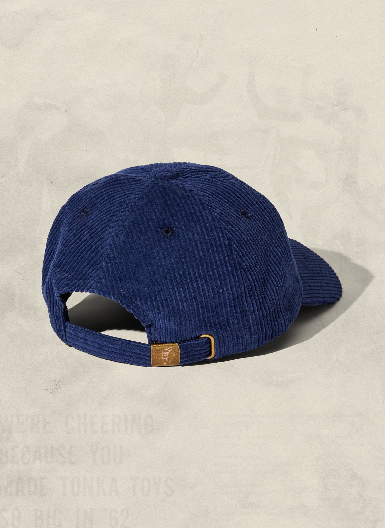 Corduroy Unstructured Dad Hat with Curved Brim and Brass Clasp