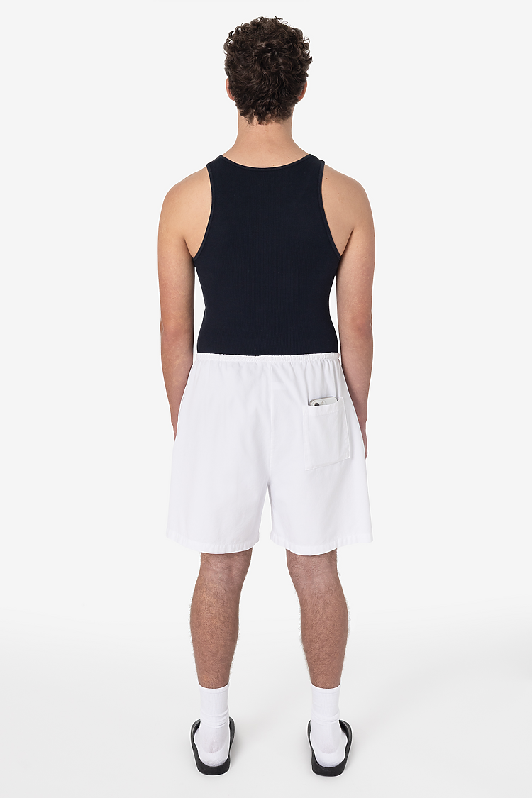 Unisex Lightweight Micro Canvas Shorts with Drawcord, Pockets, Pre-Washed Comfort