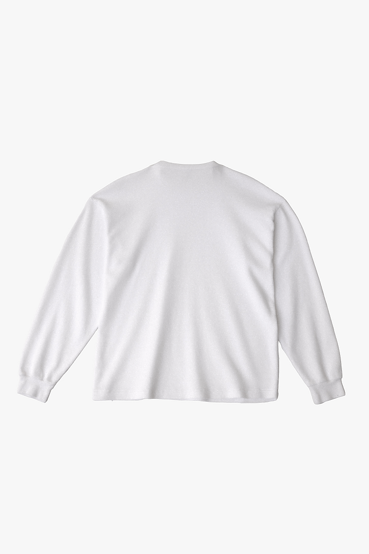 Heavyweight Garment-Dyed Unisex Thermal Crew Neck Long Sleeve Shirt