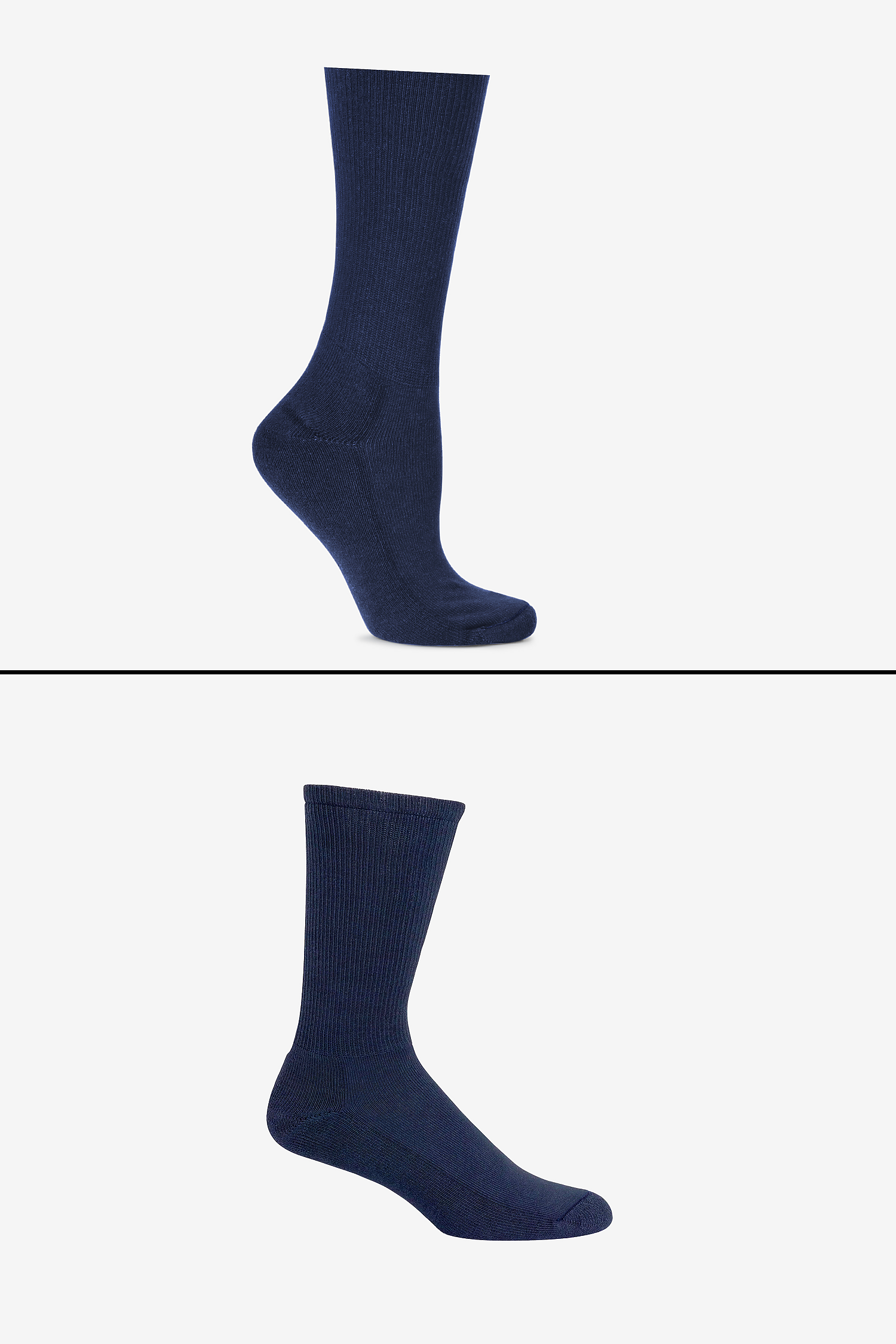 Premium Unisex Crew Socks with Cushion, Rib, Y-Gusset for Lasting Comfort