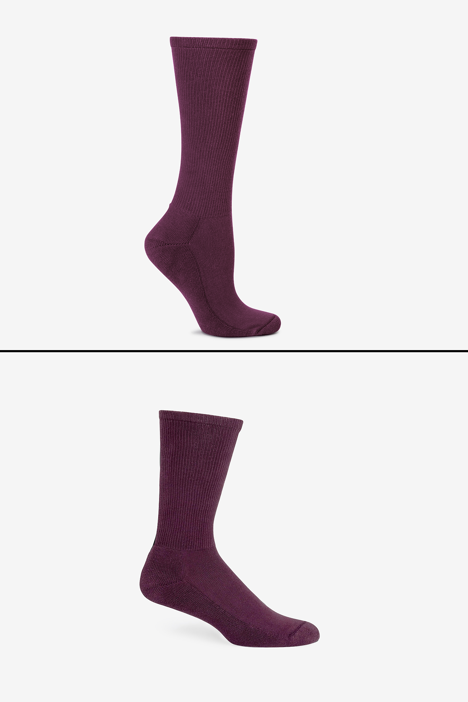 Premium Unisex Crew Socks with Cushion, Rib, Y-Gusset for Lasting Comfort