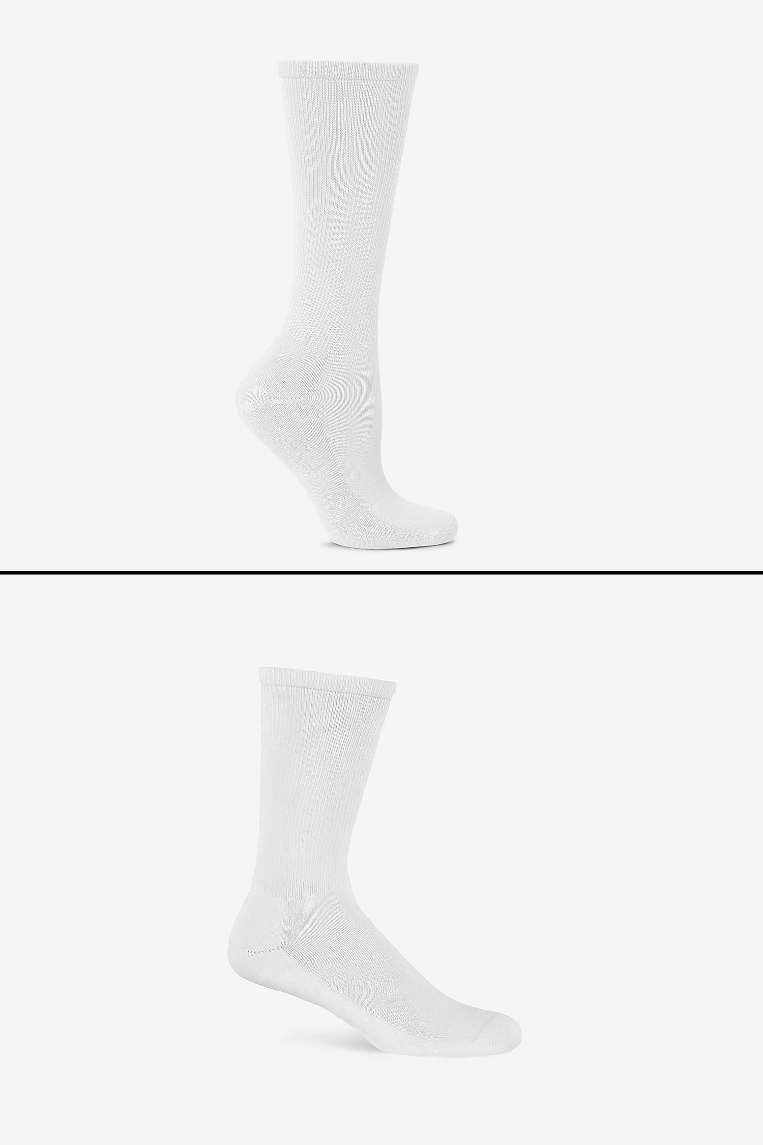 Premium Unisex Crew Socks with Cushion, Rib, Y-Gusset for Lasting Comfort