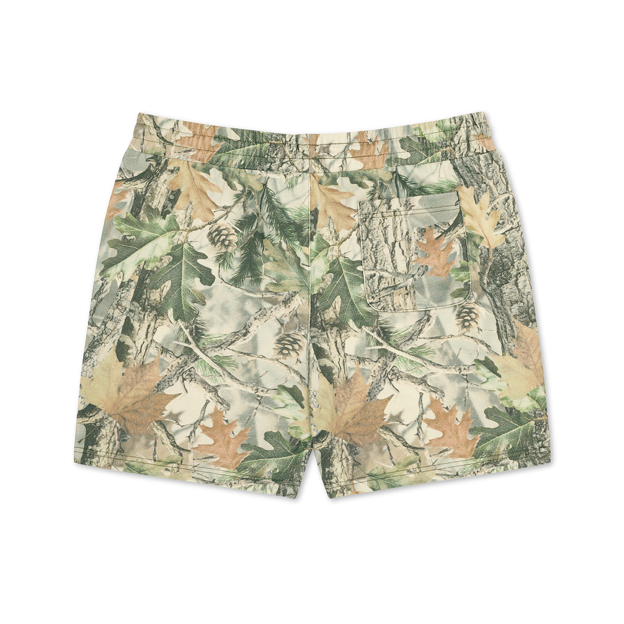 Men's Vintage Wood Camo Volley Shorts Lightweight Quick-Dry 12.5 oz