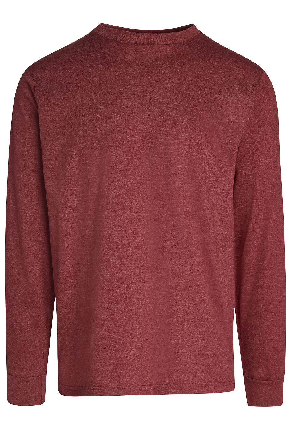 Premium Heather Long Sleeve Crew Neck Tee CVC Cotton-Poly Blend