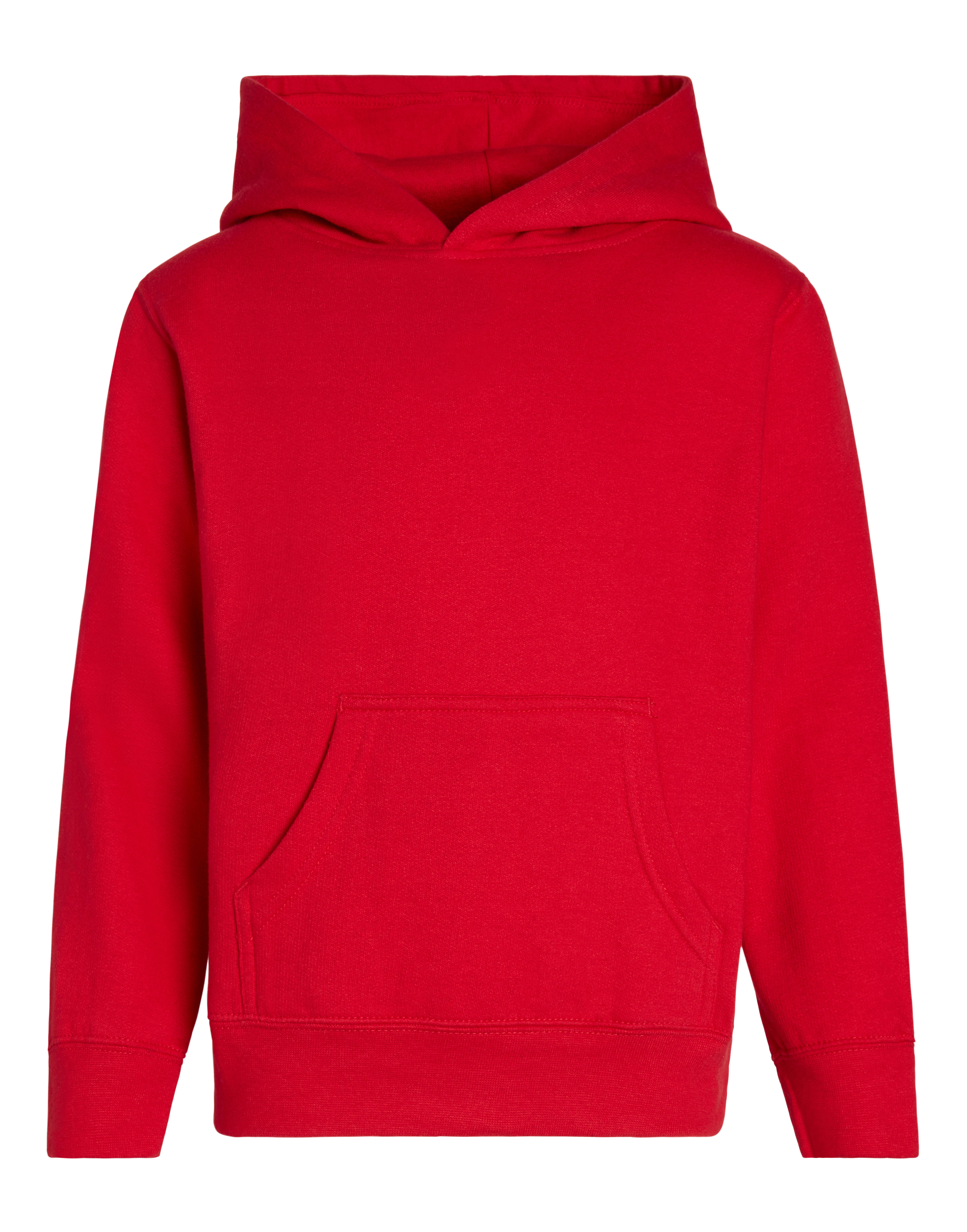 Youth Classic Pullover Hoodie Cotton-Poly Fleece Jersey-Lined Kangaroo Pocket