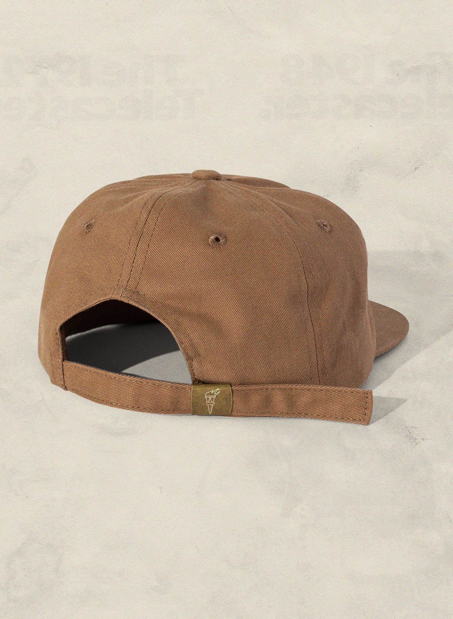 Brushed Cotton Field Trip Hat Unstructured 6-Panel Adjustable Brass Strap