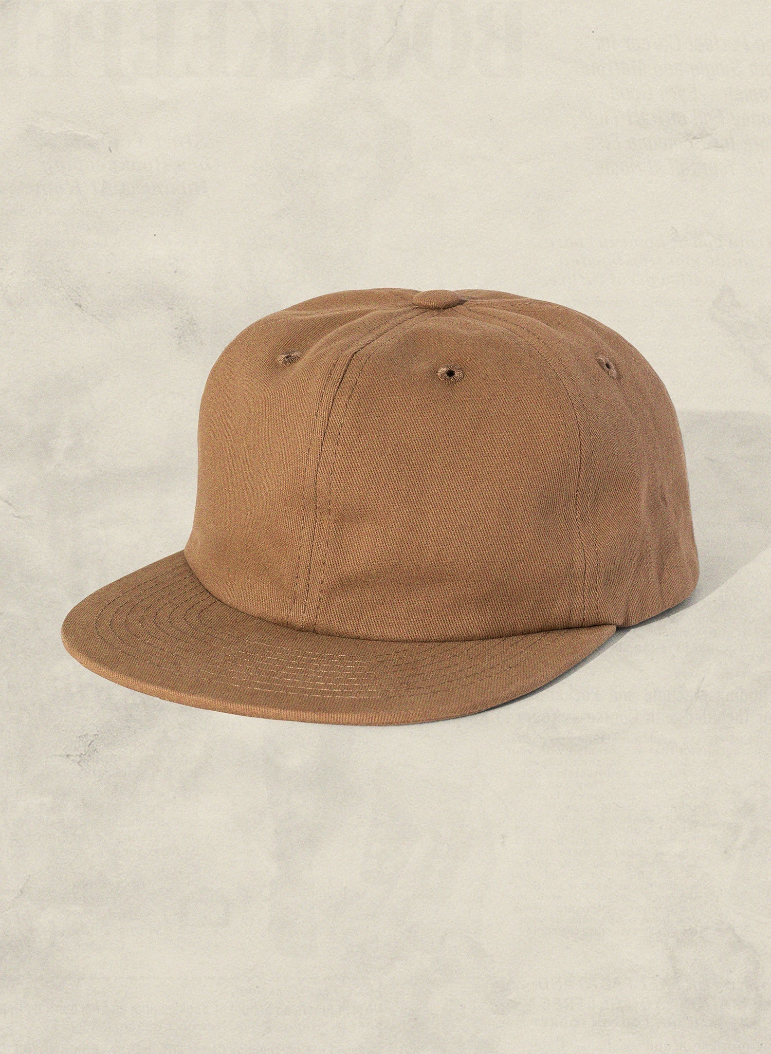 Brushed Cotton Field Trip Hat Unstructured 6-Panel Adjustable Brass Strap