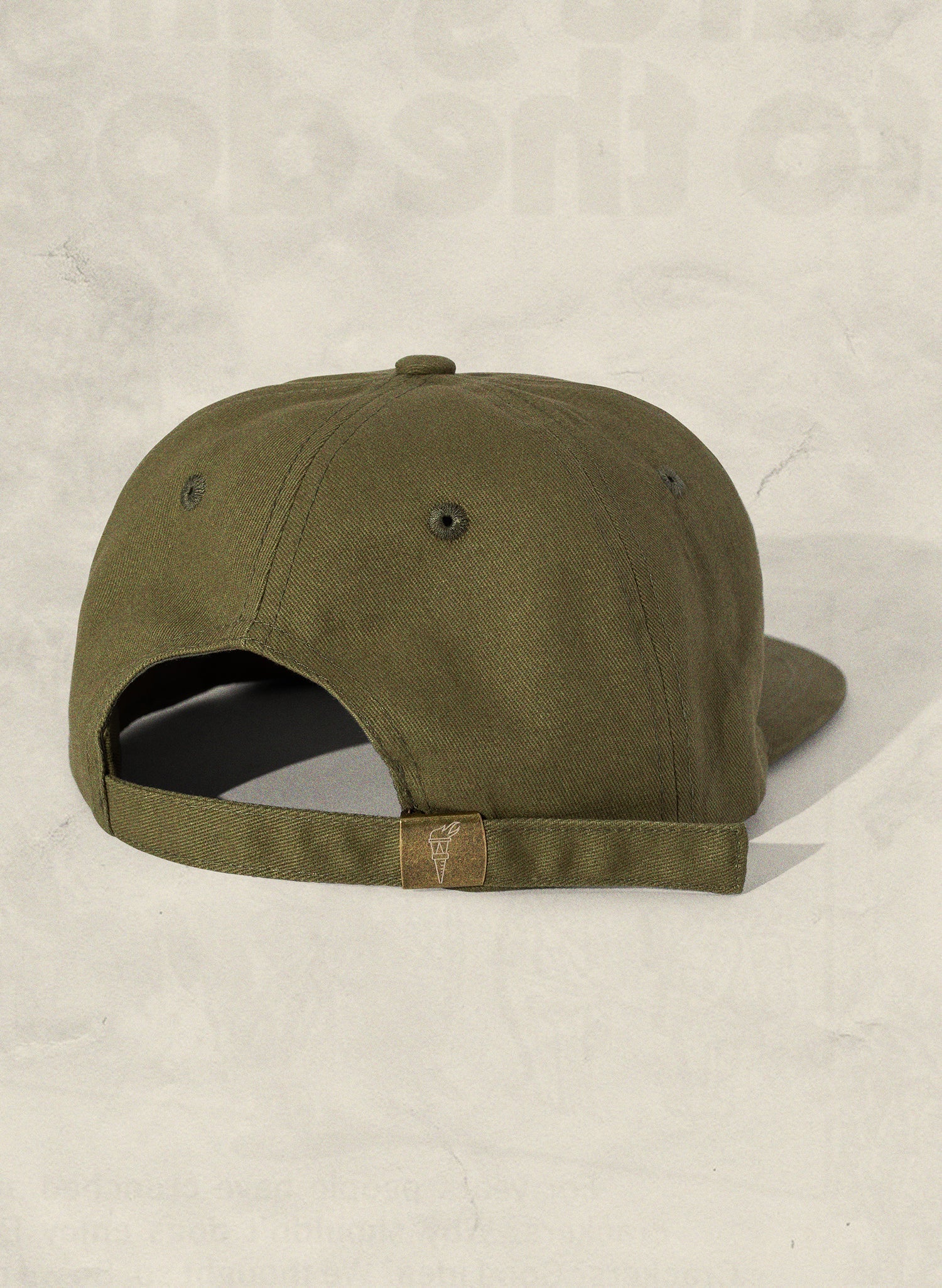 Brushed Cotton Field Trip Hat Unstructured 6-Panel Adjustable Brass Strap